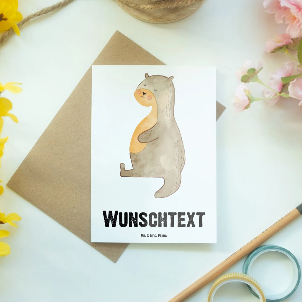 Personalisierte Grußkarte Otter Bauch Personalisierte Grußkarte, Personalisiertere Klappkarte, Personalisierte Einladungskarte, Personalisierte Glückwunschkarte, Personalisierte Hochzeitskarte, Personalisierte Geburtstagskarte, Grußkarte mit Namen, Grußkarte selber drucken, Grußkarte selbst gestalten, Grußkarte mit persönlichen Nachrichten, Grußkarte als Geldgeschenk, Grußkarten personalisiert, Personalisierte Karte, Otter, Fischotter, Seeotter, Otter Seeotter See Otter