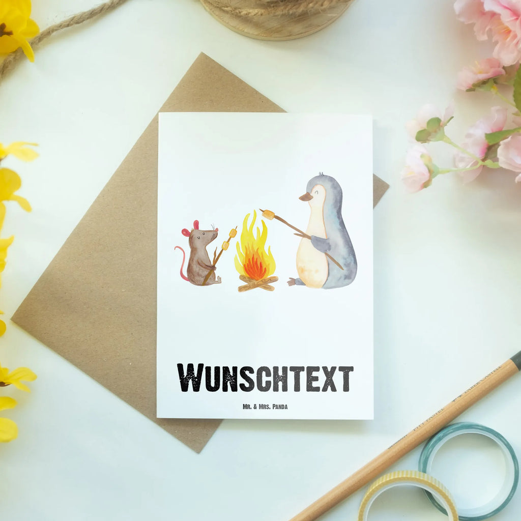 Personalisierte Grußkarte Pinguin Lagerfeuer Personalisierte Grußkarte, Personalisiertere Klappkarte, Personalisierte Einladungskarte, Personalisierte Glückwunschkarte, Personalisierte Hochzeitskarte, Personalisierte Geburtstagskarte, Grußkarte mit Namen, Grußkarte selber drucken, Grußkarte selbst gestalten, Grußkarte mit persönlichen Nachrichten, Grußkarte als Geldgeschenk, Grußkarten personalisiert, Personalisierte Karte, Pinguin, Maus, Pinguine, Lagerfeuer, Leben, Arbeit, Job, Motivation, Büro, Büroalltag, Lebensspruch, Lebensmotivation, Neustart, Liebe, grillen, Feuer, Marshmallows