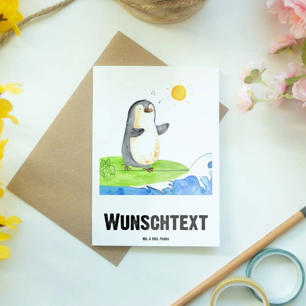 Personalisierte Grußkarte Pinguin Surfer Personalisierte Grußkarte, Personalisiertere Klappkarte, Personalisierte Einladungskarte, Personalisierte Glückwunschkarte, Personalisierte Hochzeitskarte, Personalisierte Geburtstagskarte, Grußkarte mit Namen, Grußkarte selber drucken, Grußkarte selbst gestalten, Grußkarte mit persönlichen Nachrichten, Grußkarte als Geldgeschenk, Grußkarten personalisiert, Personalisierte Karte, Pinguin, Pinguine, surfen, Surfer, Hawaii, Urlaub, Wellen, Wellen reiten, Portugal