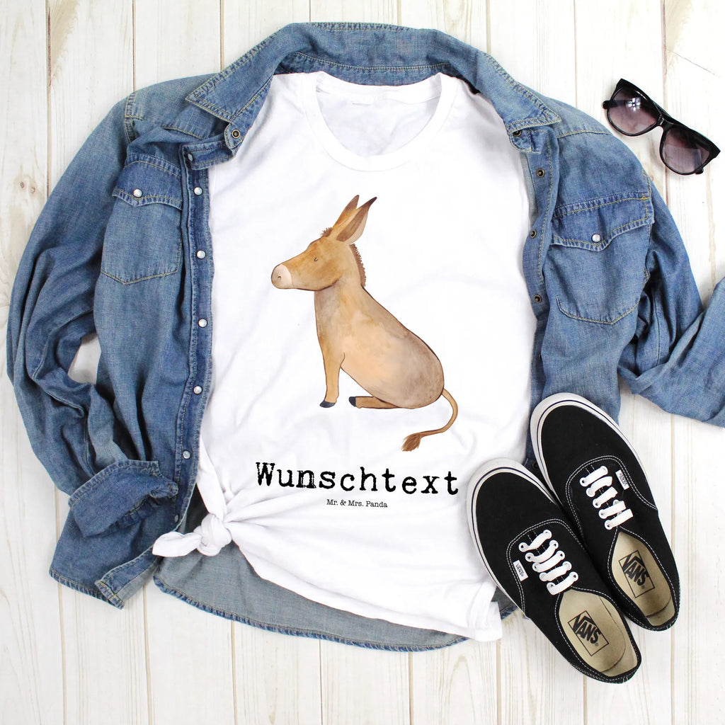 Personalisiertes T-Shirt Esel T-Shirt Personalisiert, T-Shirt mit Namen, T-Shirt mit Aufruck, Männer, Frauen, Wunschtext, Bedrucken, Tiermotive, Gute Laune, lustige Sprüche, Tiere, Esel, Weisheit, Lebensmut, Lebensglück, Ziel, Lebensziel, Mut, erfolg, tapferkeit, positive gedanken, zuversicht