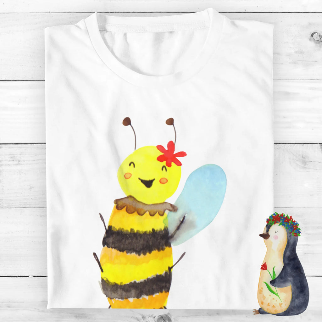 Personalisiertes T-Shirt Biene Happy T-Shirt Personalisiert, T-Shirt mit Namen, T-Shirt mit Aufruck, Männer, Frauen, Wunschtext, Bedrucken, Biene, Wespe, Hummel