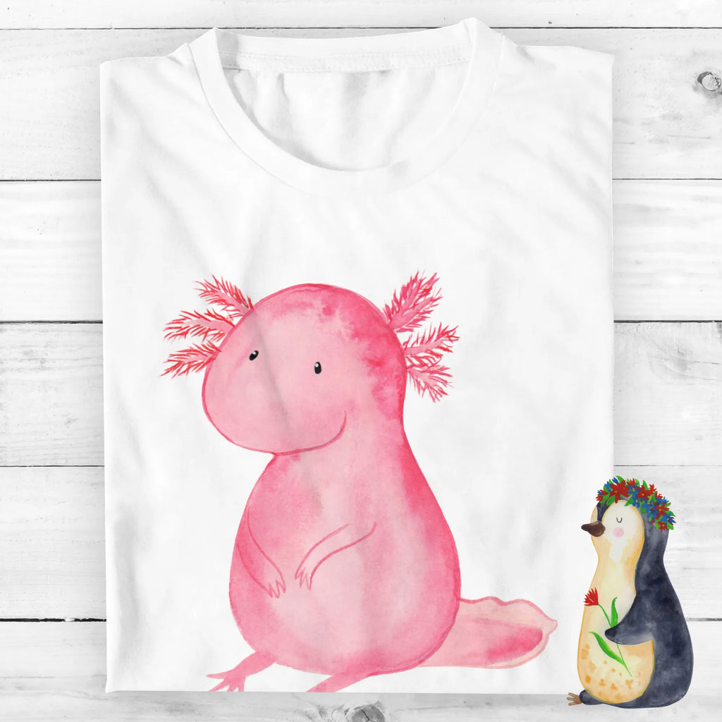 Personalisiertes T-Shirt Axolotl T-Shirt Personalisiert, T-Shirt mit Namen, T-Shirt mit Aufruck, Männer, Frauen, Wunschtext, Bedrucken, Axolotl, Molch, Axolot, vergnügt, fröhlich, zufrieden, Lebensstil, Weisheit, Lebensweisheit, Liebe, Freundin