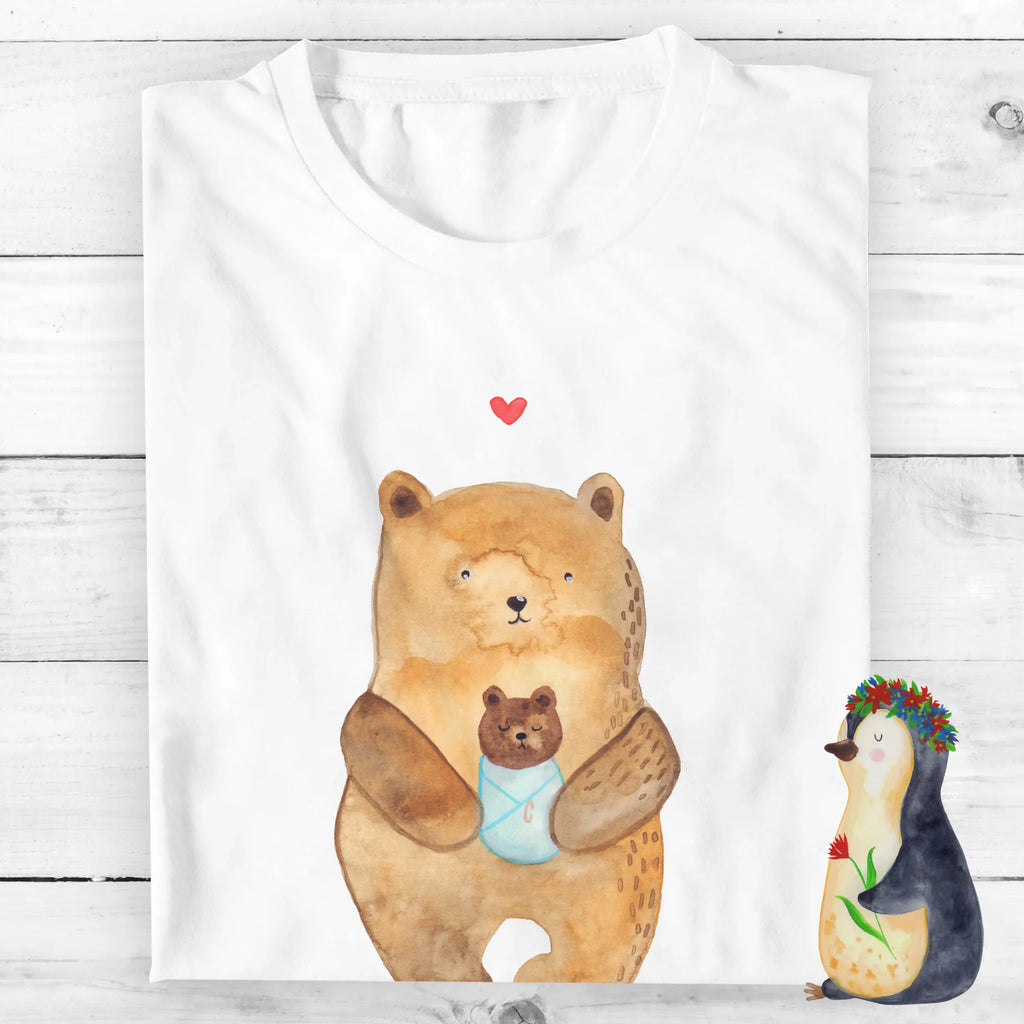 Personalisiertes T-Shirt Bär mit Baby T-Shirt Personalisiert, T-Shirt mit Namen, T-Shirt mit Aufruck, Männer, Frauen, Wunschtext, Bedrucken, Bär, Teddy, Teddybär, Eltern, Mutter, Baby, Taufe, Geburt, Nichte, Neffe, Enkel, Enkelin, Täufling, Geburtstag, Glückwunsch