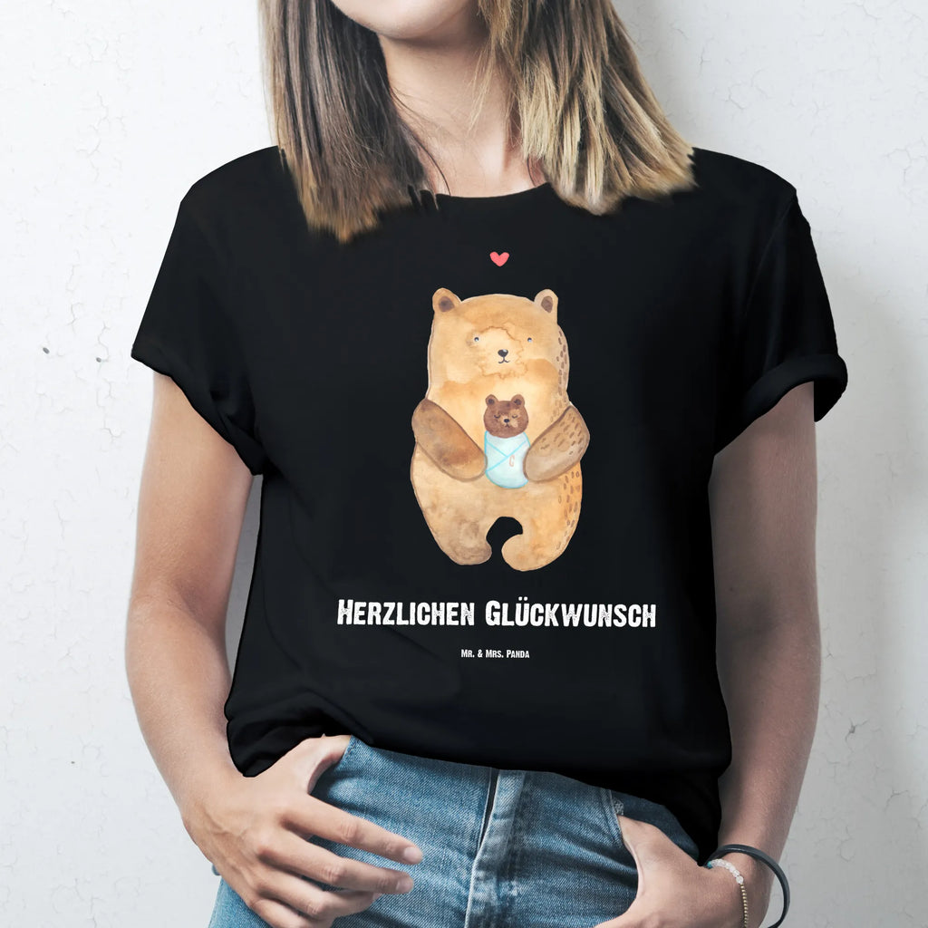 Personalisiertes T-Shirt Bär mit Baby T-Shirt Personalisiert, T-Shirt mit Namen, T-Shirt mit Aufruck, Männer, Frauen, Wunschtext, Bedrucken, Bär, Teddy, Teddybär, Eltern, Mutter, Baby, Taufe, Geburt, Nichte, Neffe, Enkel, Enkelin, Täufling, Geburtstag, Glückwunsch