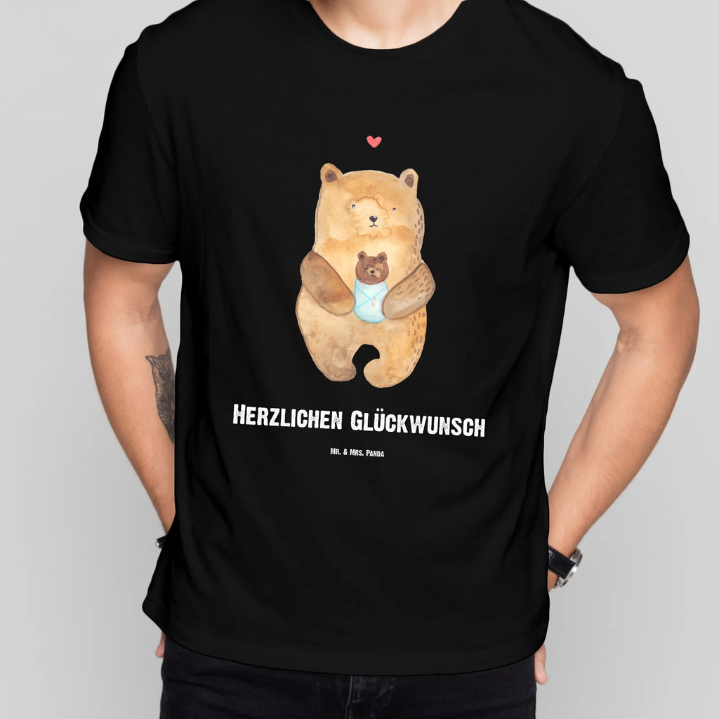 Personalisiertes T-Shirt Bär mit Baby T-Shirt Personalisiert, T-Shirt mit Namen, T-Shirt mit Aufruck, Männer, Frauen, Wunschtext, Bedrucken, Bär, Teddy, Teddybär, Eltern, Mutter, Baby, Taufe, Geburt, Nichte, Neffe, Enkel, Enkelin, Täufling, Geburtstag, Glückwunsch