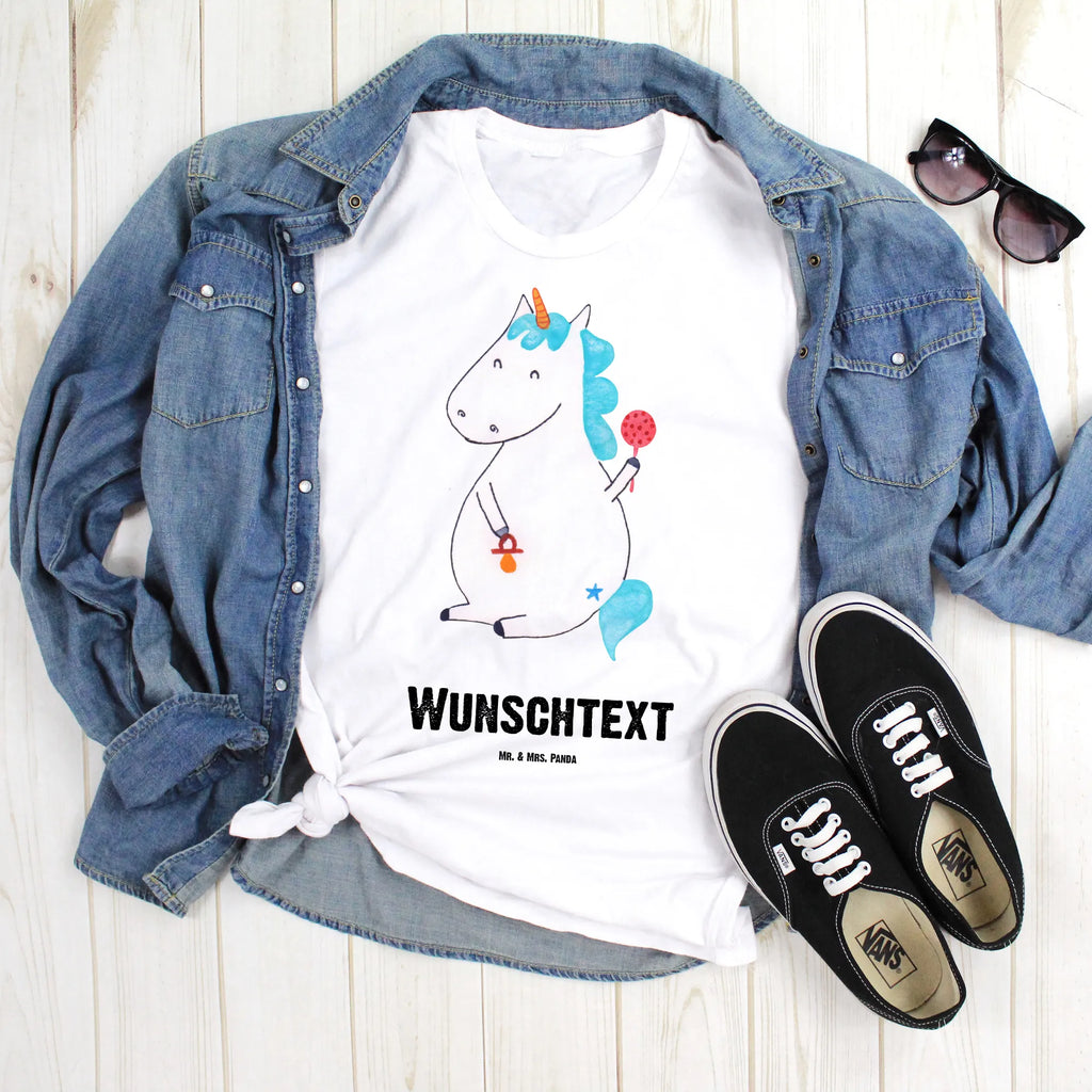 Personalisiertes T-Shirt Einhorn Baby T-Shirt Personalisiert, T-Shirt mit Namen, T-Shirt mit Aufruck, Männer, Frauen, Wunschtext, Bedrucken, Einhorn, Einhörner, Einhorn Deko, Unicorn, Mutter, Geburt, Geburtstag, erstes Kind, Baby, Babyglück, Nachwuchs, Eltern, Party, Kind, Schnuller