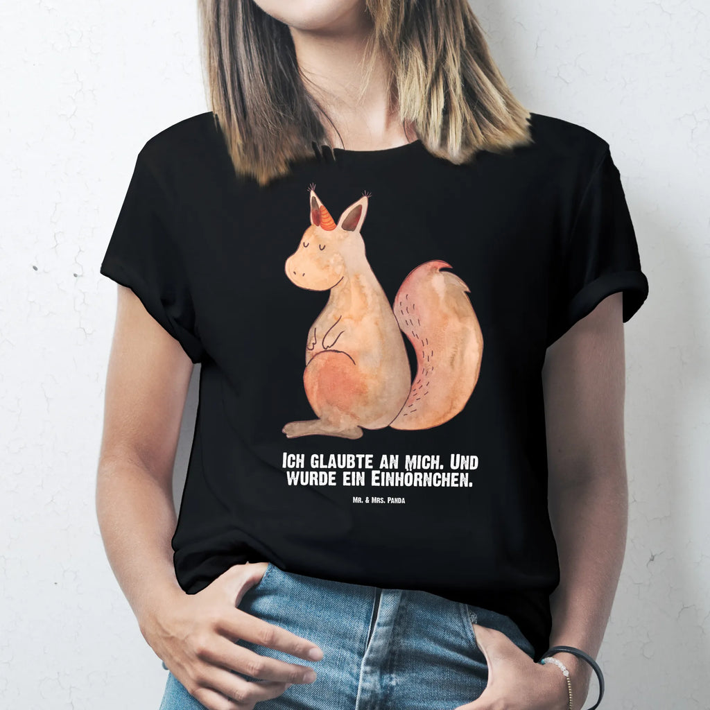 Personalisiertes T-Shirt Einhörnchen Glaube T-Shirt Personalisiert, T-Shirt mit Namen, T-Shirt mit Aufruck, Männer, Frauen, Wunschtext, Bedrucken, Einhorn, Einhörner, Einhorn Deko, Unicorn, Einhörnchen, Eichhörnchen, Eichhorn