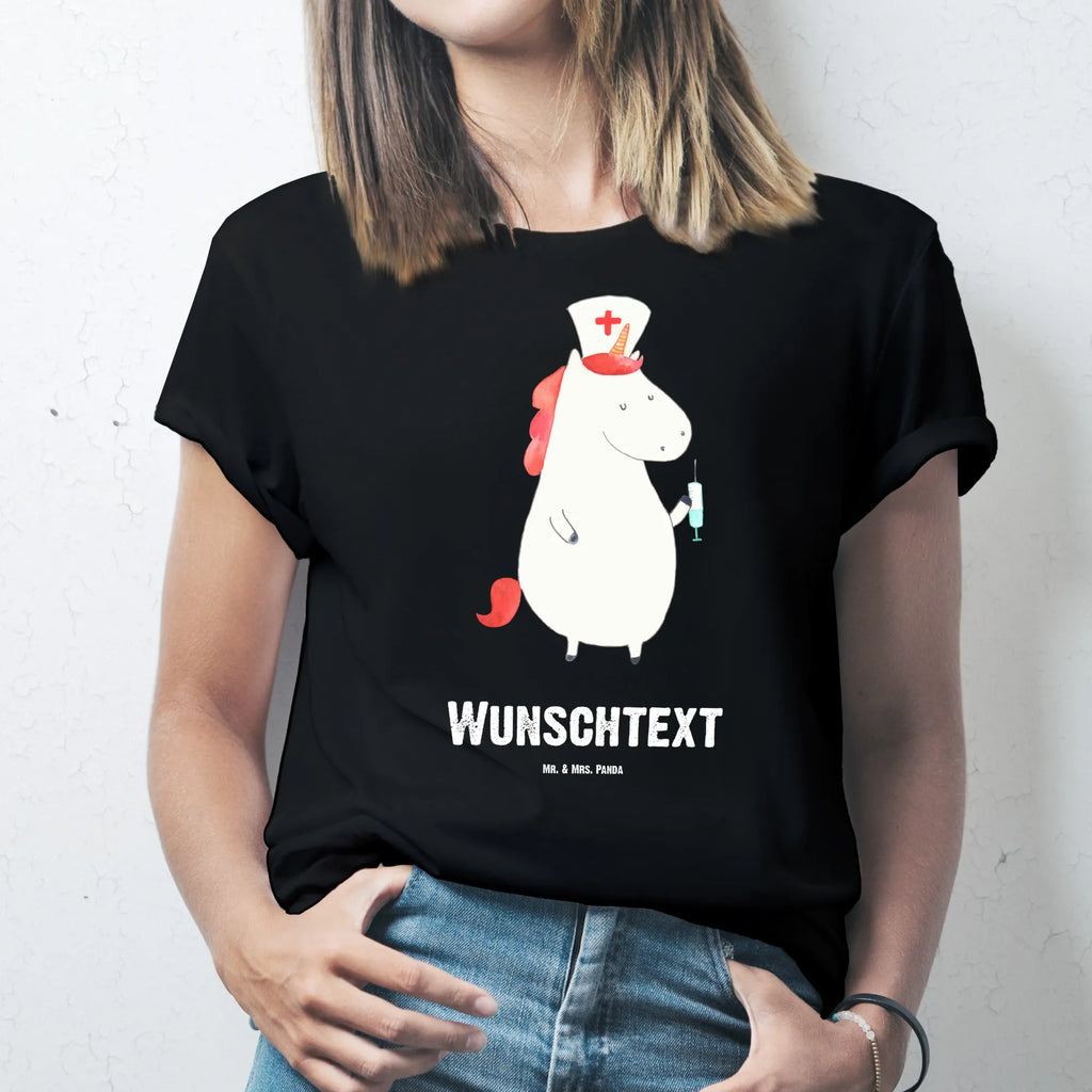 Personalisiertes T-Shirt Einhorn Krankenschwester T-Shirt Personalisiert, T-Shirt mit Namen, T-Shirt mit Aufruck, Männer, Frauen, Wunschtext, Bedrucken, Einhorn, Einhörner, Einhorn Deko, Pegasus, Unicorn, Krankenschwester Geschenk, Krankenpfleger Geschenk, Krankenpflegerin, Krankenschwester Dankeschön, Krankenhaus, Ärztin Geschenk