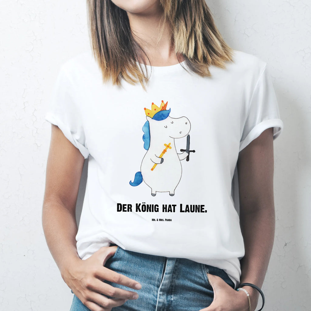 Personalisiertes T-Shirt Einhorn König mit Schwert T-Shirt Personalisiert, T-Shirt mit Namen, T-Shirt mit Aufruck, Männer, Frauen, Wunschtext, Bedrucken, Einhorn, Einhörner, Einhorn Deko, Pegasus, Unicorn, König, Ritter, Mittelalter