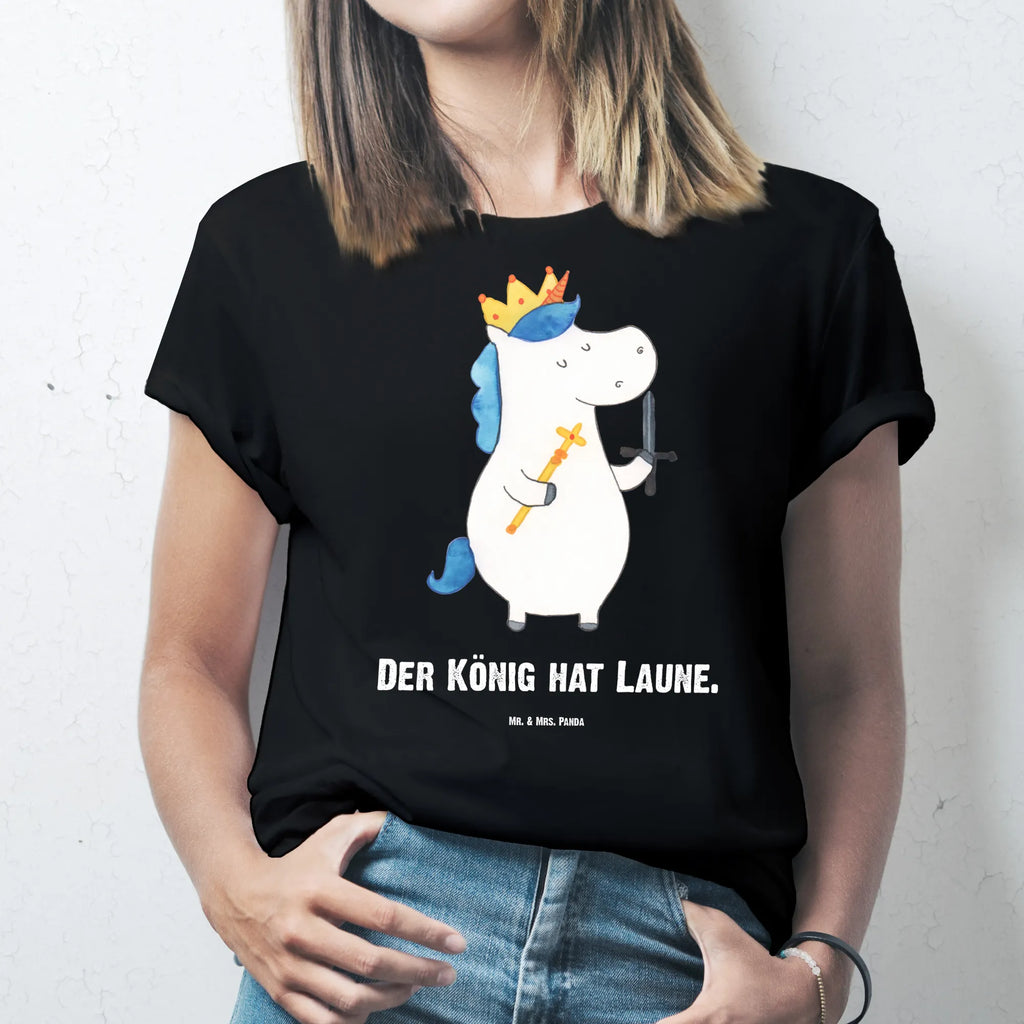 Personalisiertes T-Shirt Einhorn König mit Schwert T-Shirt Personalisiert, T-Shirt mit Namen, T-Shirt mit Aufruck, Männer, Frauen, Wunschtext, Bedrucken, Einhorn, Einhörner, Einhorn Deko, Pegasus, Unicorn, König, Ritter, Mittelalter