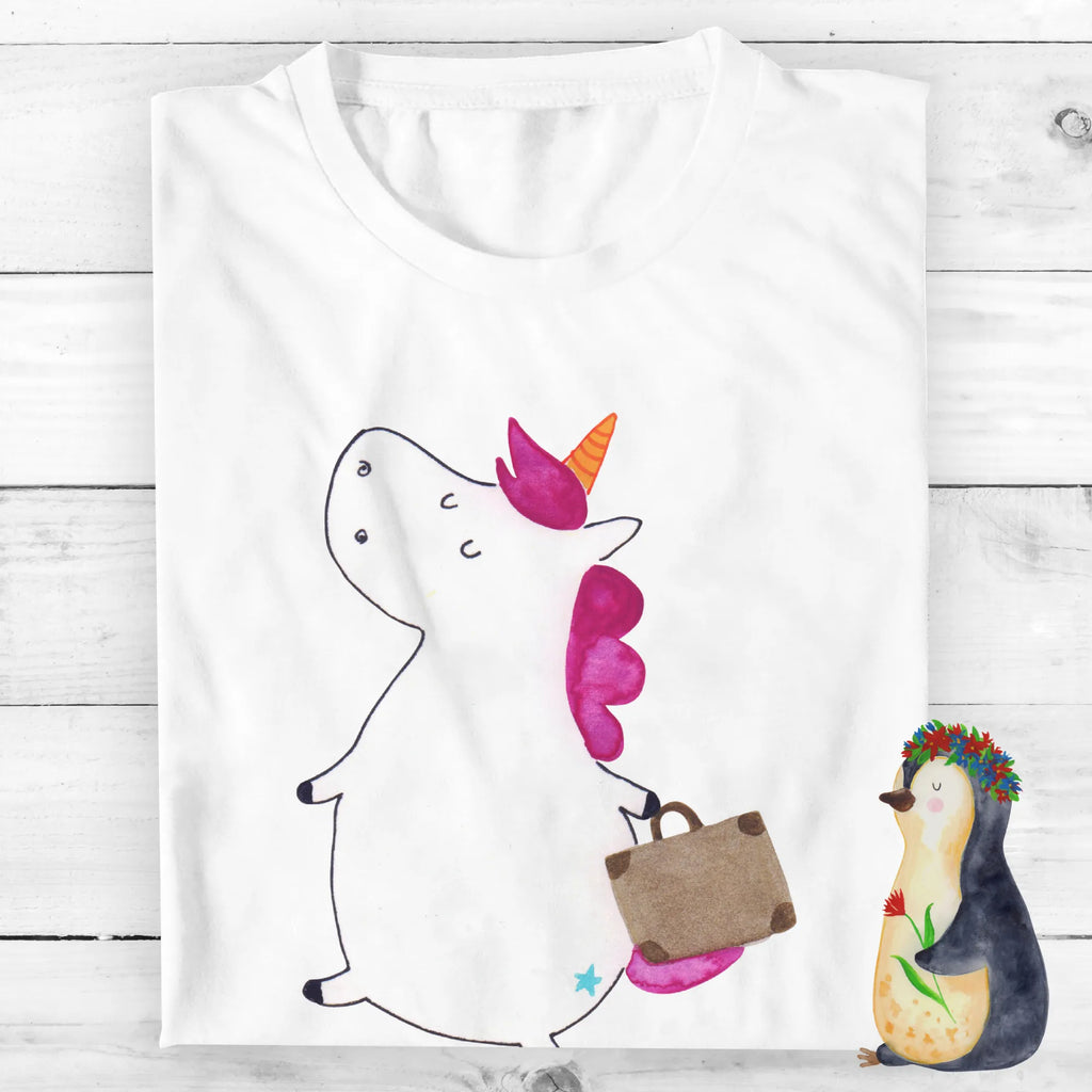 Personalisiertes T-Shirt Einhorn Koffer T-Shirt Personalisiert, T-Shirt mit Namen, T-Shirt mit Aufruck, Männer, Frauen, Wunschtext, Bedrucken, Einhorn, Einhörner, Einhorn Deko, Pegasus, Unicorn, unicorn, Koffer, Verreisen, Reise, Gepäck, Abenteuer, Erwachsen, Kind, albern, Spaß, lustig, witzig