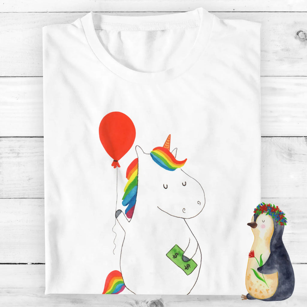 Personalisiertes T-Shirt Einhorn Luftballon T-Shirt Personalisiert, T-Shirt mit Namen, T-Shirt mit Aufruck, Männer, Frauen, Wunschtext, Bedrucken, Einhorn, Einhörner, Einhorn Deko, Pegasus, Unicorn, Luftballon, Geld, Lebenslust, Freude, Geschenk, Freundin