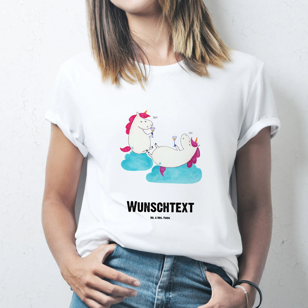 Personalisiertes T-Shirt Einhörner Sekt T-Shirt Personalisiert, T-Shirt mit Namen, T-Shirt mit Aufruck, Männer, Frauen, Wunschtext, Bedrucken, Einhorn, Einhörner, Einhorn Deko, Pegasus, Unicorn, Freundinnen, Freundin, BFF, Sekt, Mädelsabend, Spaß, Party, Korken, Anstoßen, Beste