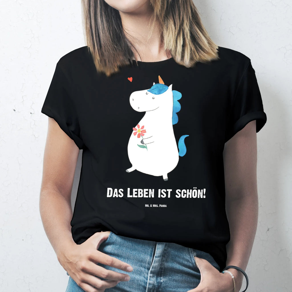 Personalisiertes T-Shirt Einhorn Spaziergang T-Shirt Personalisiert, T-Shirt mit Namen, T-Shirt mit Aufruck, Männer, Frauen, Wunschtext, Bedrucken, Einhorn, Einhörner, Einhorn Deko, Pegasus, Unicorn, Glitzer, Blumen, Spaziergang, Motivation, Gute Laune, Freude, Freundin, Mutter, Schwester