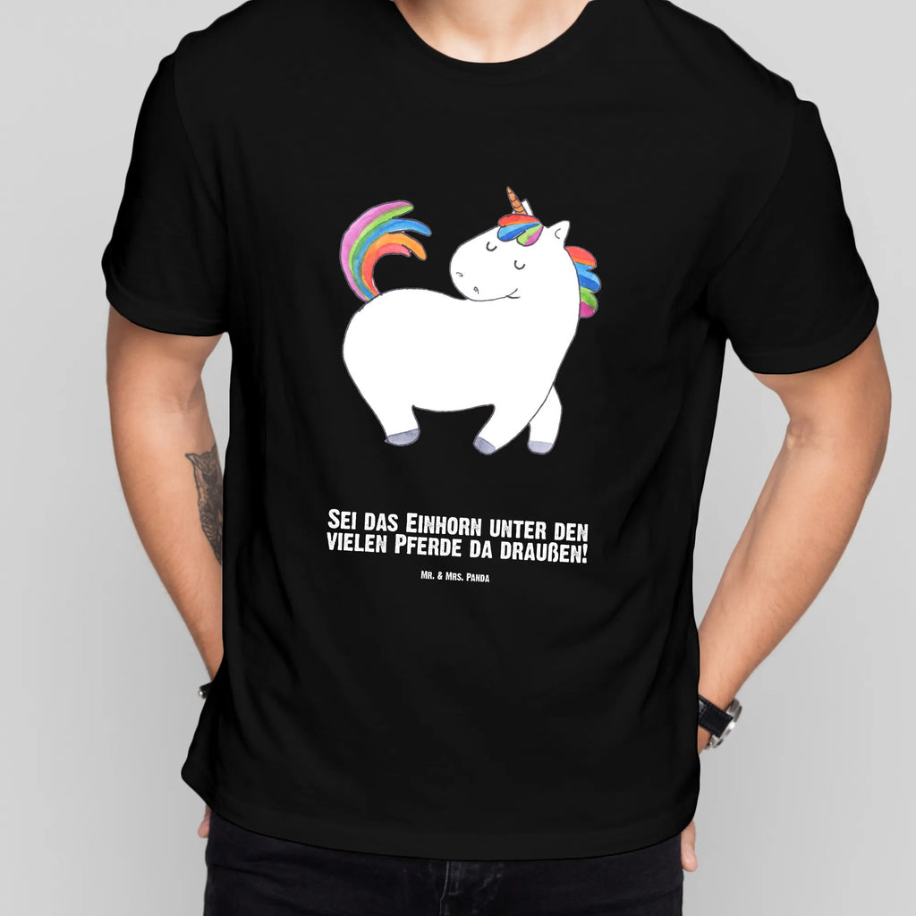 Personalisiertes T-Shirt Einhorn stolzierend T-Shirt Personalisiert, T-Shirt mit Namen, T-Shirt mit Aufruck, Männer, Frauen, Wunschtext, Bedrucken, Einhorn, Einhörner, Einhorn Deko, Pegasus, Unicorn, stolz, anders, bunt, Pferd, Reiter, Reiten, Freundin, Geschenk