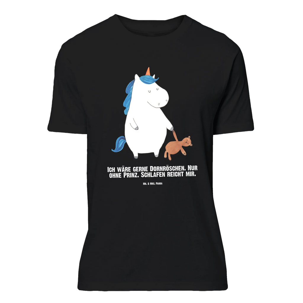 Personalisiertes T-Shirt Einhorn Teddy T-Shirt Personalisiert, T-Shirt mit Namen, T-Shirt mit Aufruck, Männer, Frauen, Wunschtext, Bedrucken, Einhorn, Einhörner, Einhorn Deko, Pegasus, Unicorn, schlafen, gute Nacht, Single, Bett, Träumen, Freundin, Singleleben