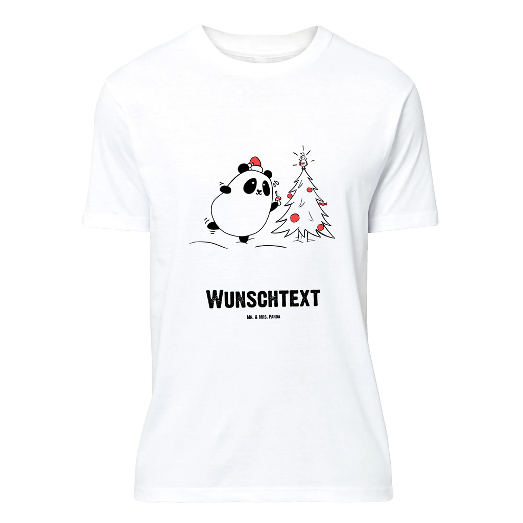 Personalisiertes T-Shirt Panda Weihnachtszeit T-Shirt Personalisiert, T-Shirt mit Namen, T-Shirt mit Aufruck, Männer, Frauen