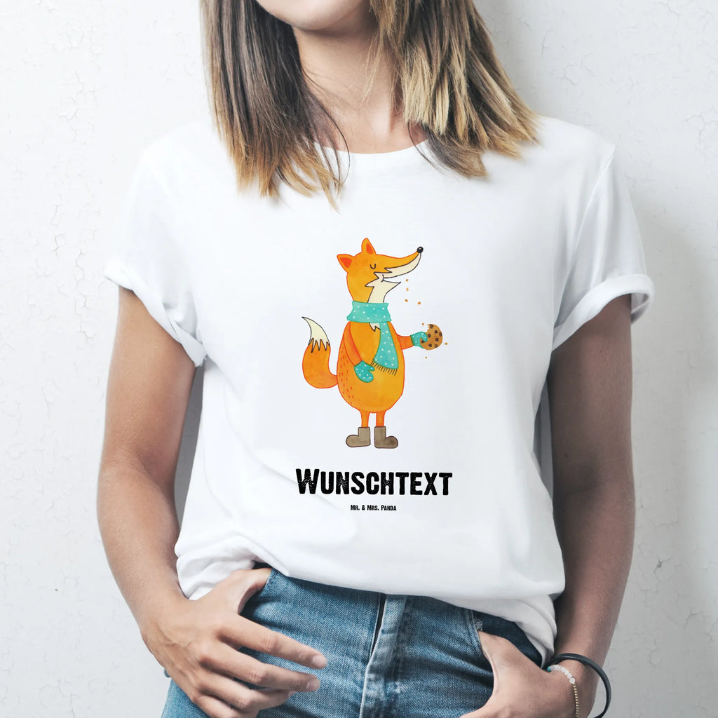 Personalisiertes T-Shirt Fuchs Keks T-Shirt Personalisiert, T-Shirt mit Namen, T-Shirt mit Aufruck, Männer, Frauen, Wunschtext, Bedrucken, Fuchs, Füchse, Backen Spruch, Kekse, Winter, Weihnachtszeit, Plätzchen, Liebe, Küche Deko