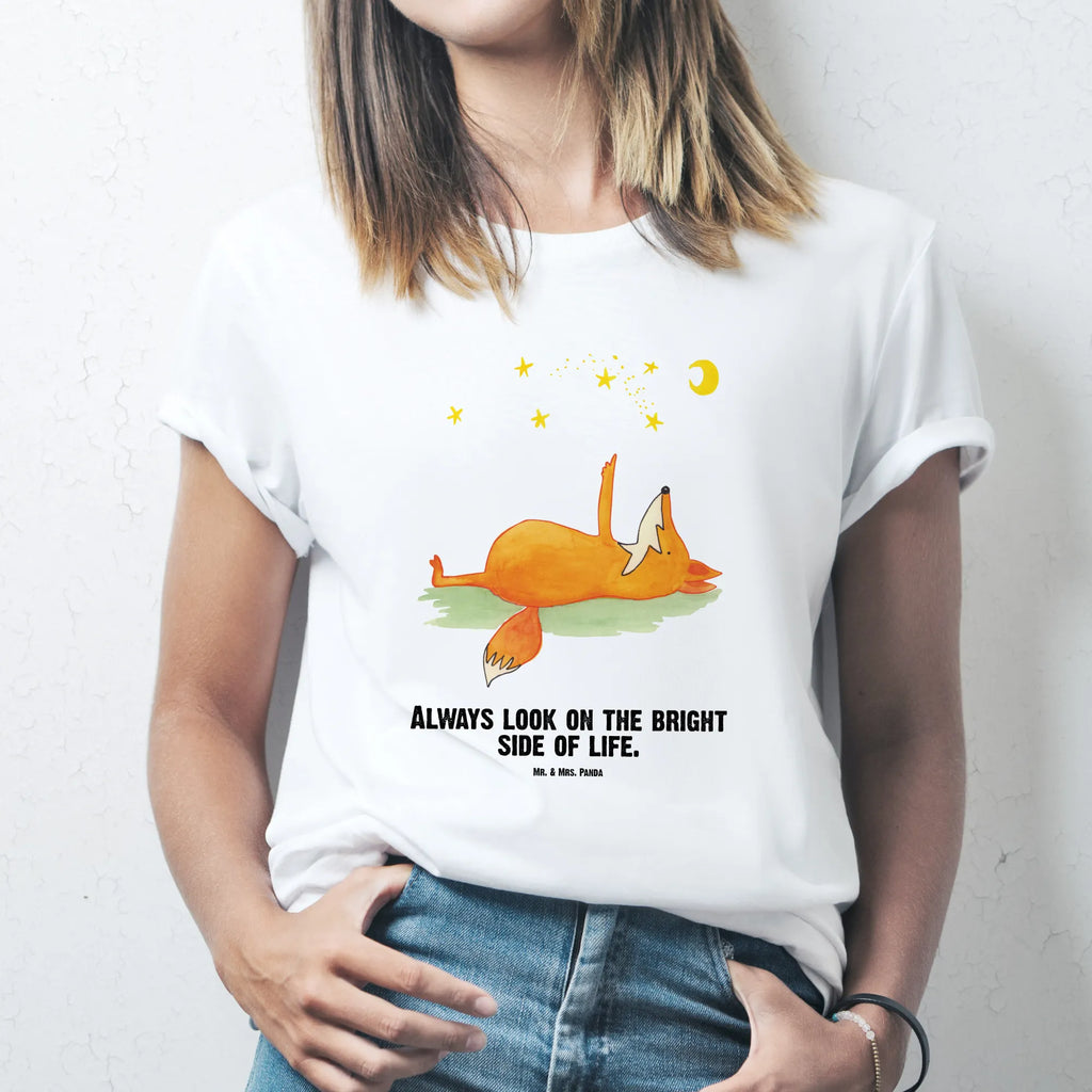 Personalisiertes T-Shirt Fuchs Sterne T-Shirt Personalisiert, T-Shirt mit Namen, T-Shirt mit Aufruck, Männer, Frauen, Wunschtext, Bedrucken, Fuchs, Füchse, tröstende Worte, Spruch positiv, Spruch schön, Romantik, Always Look on the Bright Side of Life