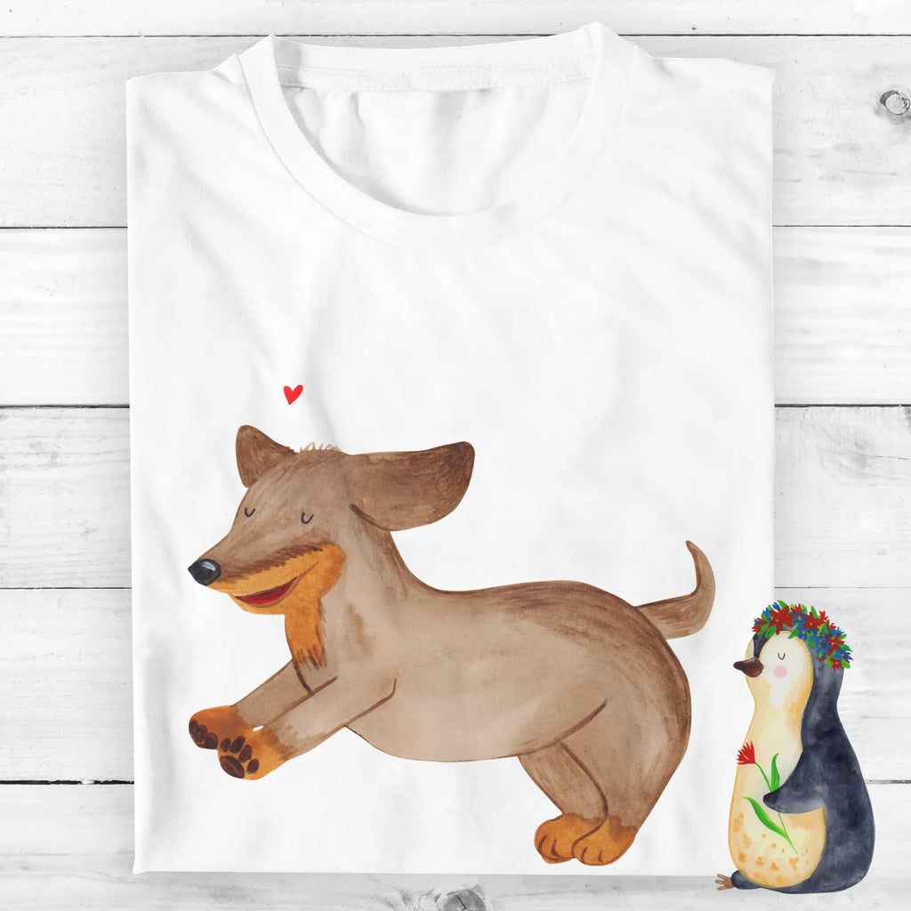 Personalisiertes T-Shirt Hund Dackel fröhlich T-Shirt Personalisiert, T-Shirt mit Namen, T-Shirt mit Aufruck, Männer, Frauen, Wunschtext, Bedrucken, Hund, Hundemotiv, Haustier, Hunderasse, Tierliebhaber, Hundebesitzer, Sprüche, Hunde, Dackel, Dachshund, happy dog