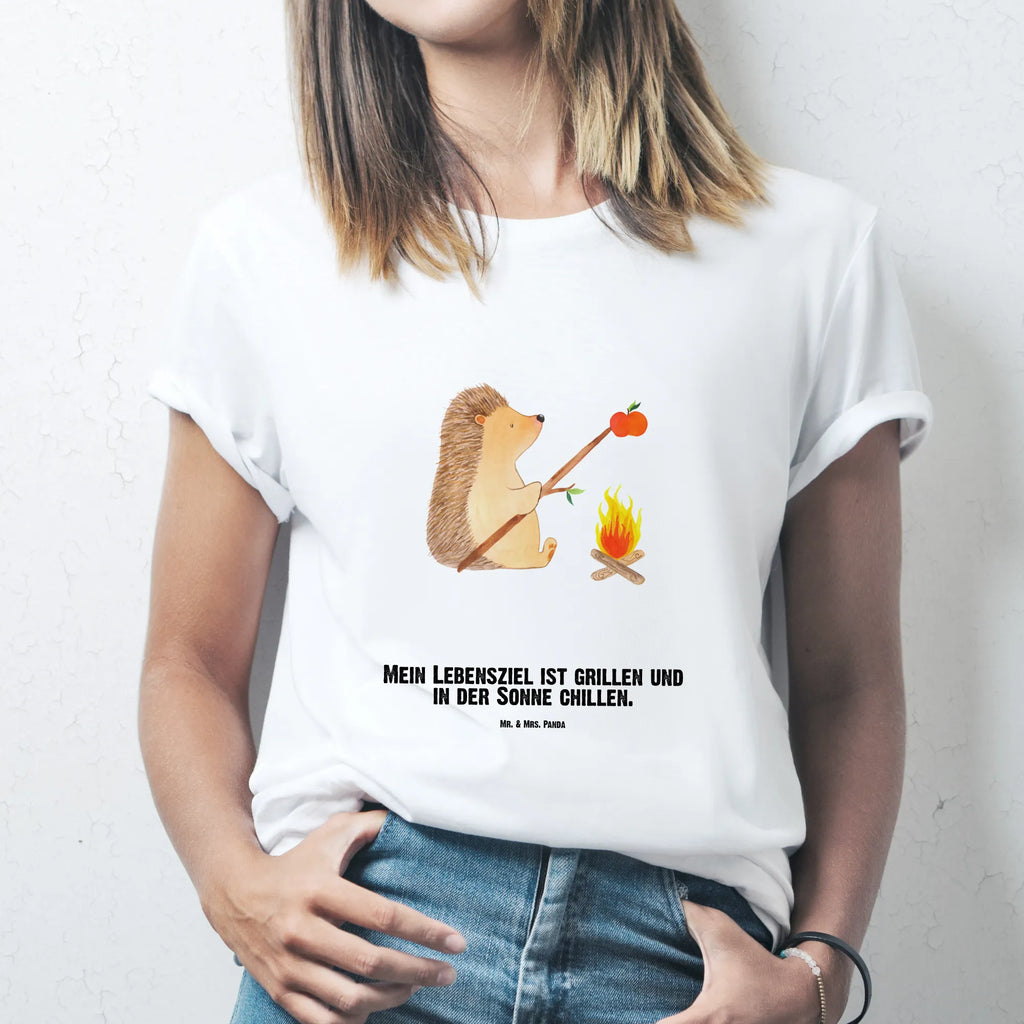 Personalisiertes T-Shirt Igel grillt T-Shirt Personalisiert, T-Shirt mit Namen, T-Shirt mit Aufruck, Männer, Frauen, Wunschtext, Bedrucken, Tiermotive, Gute Laune, lustige Sprüche, Tiere, Igel, Grillen, Ziele, Motivation, arbeitslos, Sinn des Lebens, Spruch