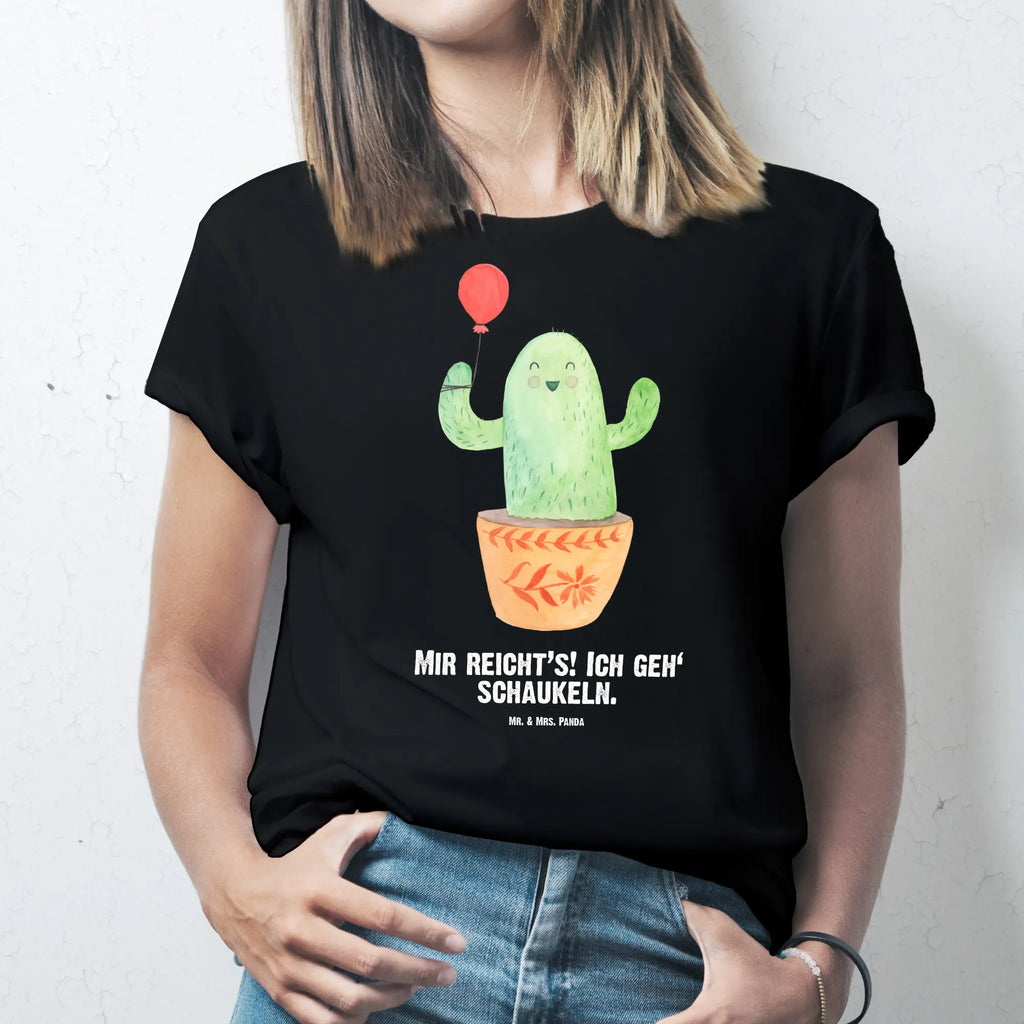 Personalisiertes T-Shirt Kaktus Luftballon T-Shirt Personalisiert, T-Shirt mit Namen, T-Shirt mit Aufruck, Männer, Frauen, Wunschtext, Bedrucken, Kaktus, Kakteen, Luftballon, Neustart, Freude, Büro, Stress, Büroalltag, Freundin, Freund, Ausbildung, Prüfung