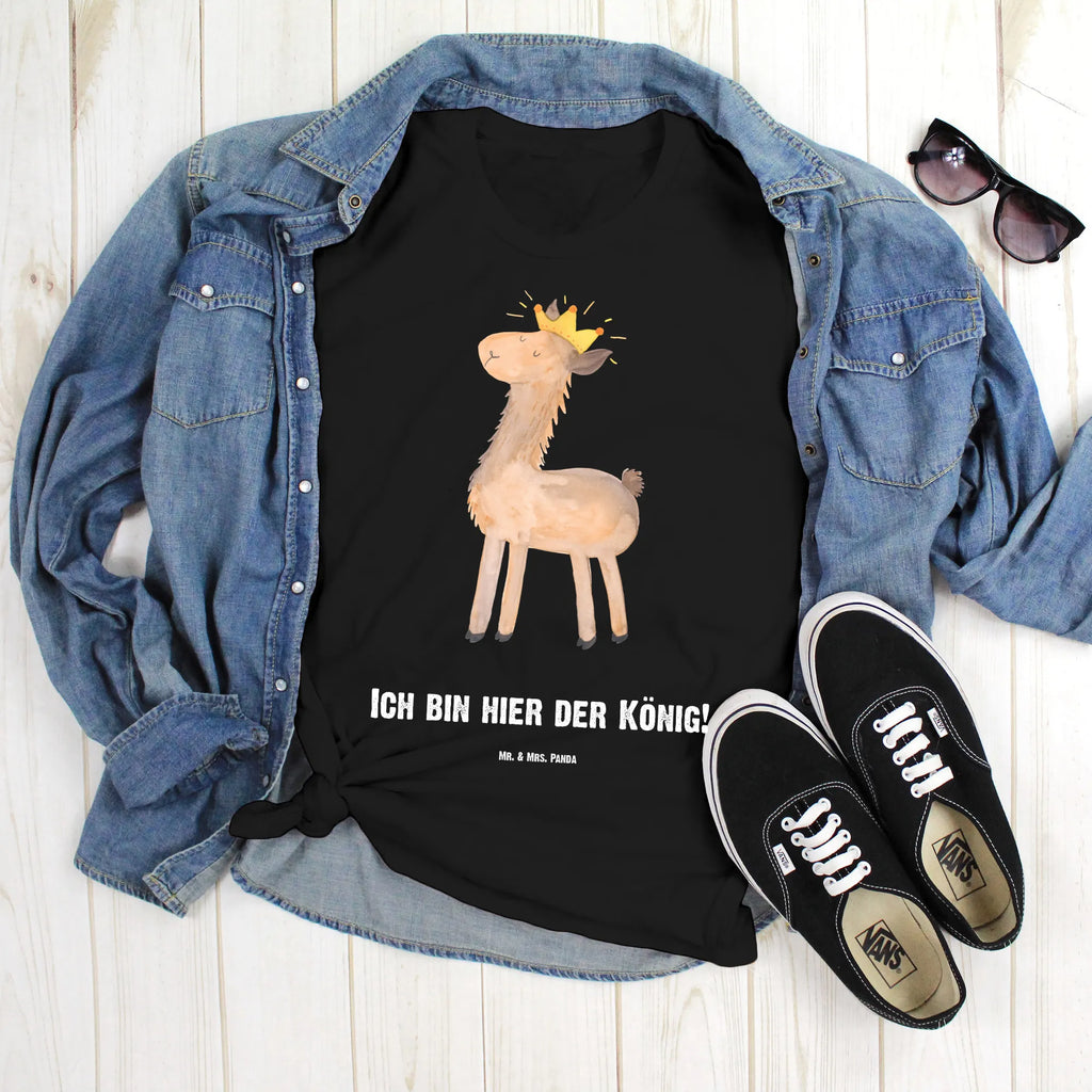 Personalisiertes T-Shirt Lama König T-Shirt Personalisiert, T-Shirt mit Namen, T-Shirt mit Aufruck, Männer, Frauen, Wunschtext, Bedrucken, Lama, Alpaka, Lamas, König, Königin, Freundin, Mama, Papa, Büro Kollege, Kollegin, Chef, Vorgesetzter, Abi, Abitur