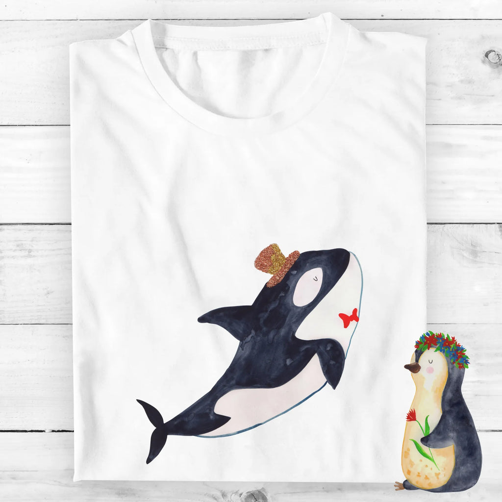 Personalisiertes T-Shirt Orca Zylinder T-Shirt Personalisiert, T-Shirt mit Namen, T-Shirt mit Aufruck, Männer, Frauen, Wunschtext, Bedrucken, Meerestiere, Meer, Urlaub, Narwal, Glitter, Konfetti, Glitzer, Geburtstag, Feier, Fete, Fest, Glückwunsch, Orca