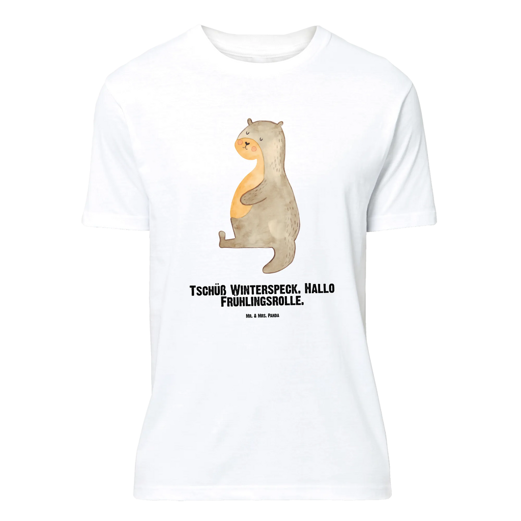 Personalisiertes T-Shirt Otter Bauch T-Shirt Personalisiert, T-Shirt mit Namen, T-Shirt mit Aufruck, Männer, Frauen, Wunschtext, Bedrucken, Otter, Fischotter, Seeotter, Otter Seeotter See Otter