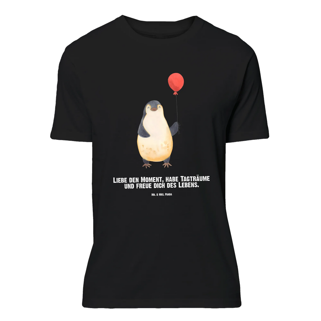 Personalisiertes T-Shirt Pinguin Luftballon T-Shirt Personalisiert, T-Shirt mit Namen, T-Shirt mit Aufruck, Männer, Frauen, Wunschtext, Bedrucken, Pinguin, Pinguine, Luftballon, Tagträume, Lebenslust, Geschenk Freundin, Geschenkidee, beste Freundin, Motivation, Neustart, neues Leben, Liebe, Glück