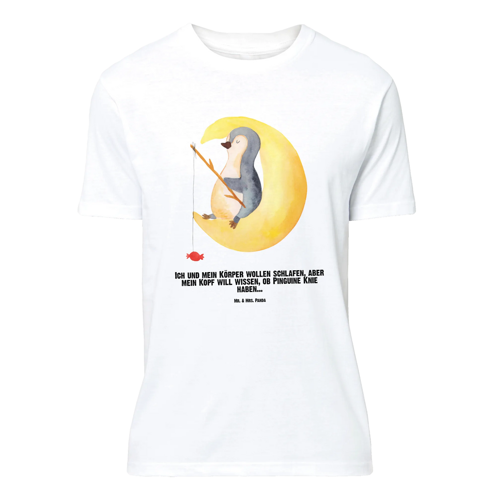 Personalisiertes T-Shirt Pinguin Mond T-Shirt Personalisiert, T-Shirt mit Namen, T-Shirt mit Aufruck, Männer, Frauen, Wunschtext, Bedrucken, Pinguin, Pinguine, Spruch, schlafen, Nachtruhe, Einschlafen, Schlafzimmer, Schlafstörungen, Gästezimmer