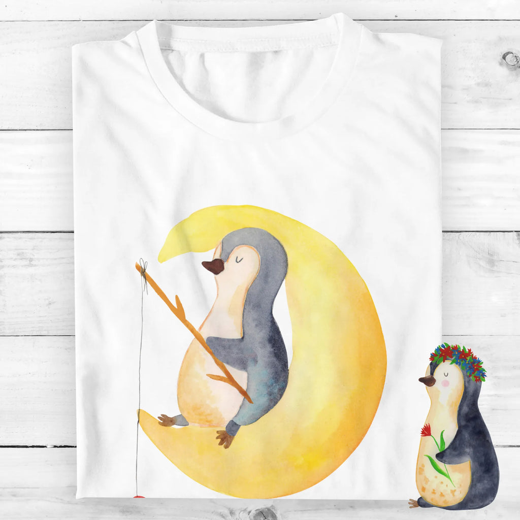 Personalisiertes T-Shirt Pinguin Mond T-Shirt Personalisiert, T-Shirt mit Namen, T-Shirt mit Aufruck, Männer, Frauen, Wunschtext, Bedrucken, Pinguin, Pinguine, Spruch, schlafen, Nachtruhe, Einschlafen, Schlafzimmer, Schlafstörungen, Gästezimmer