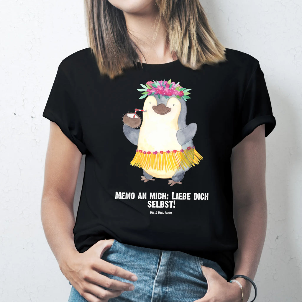 Personalisiertes T-Shirt Pinguin Kokosnuss T-Shirt Personalisiert, T-Shirt mit Namen, T-Shirt mit Aufruck, Männer, Frauen, Wunschtext, Bedrucken, Pinguin, Aloha, Hawaii, Urlaub, Kokosnuss, Pinguine