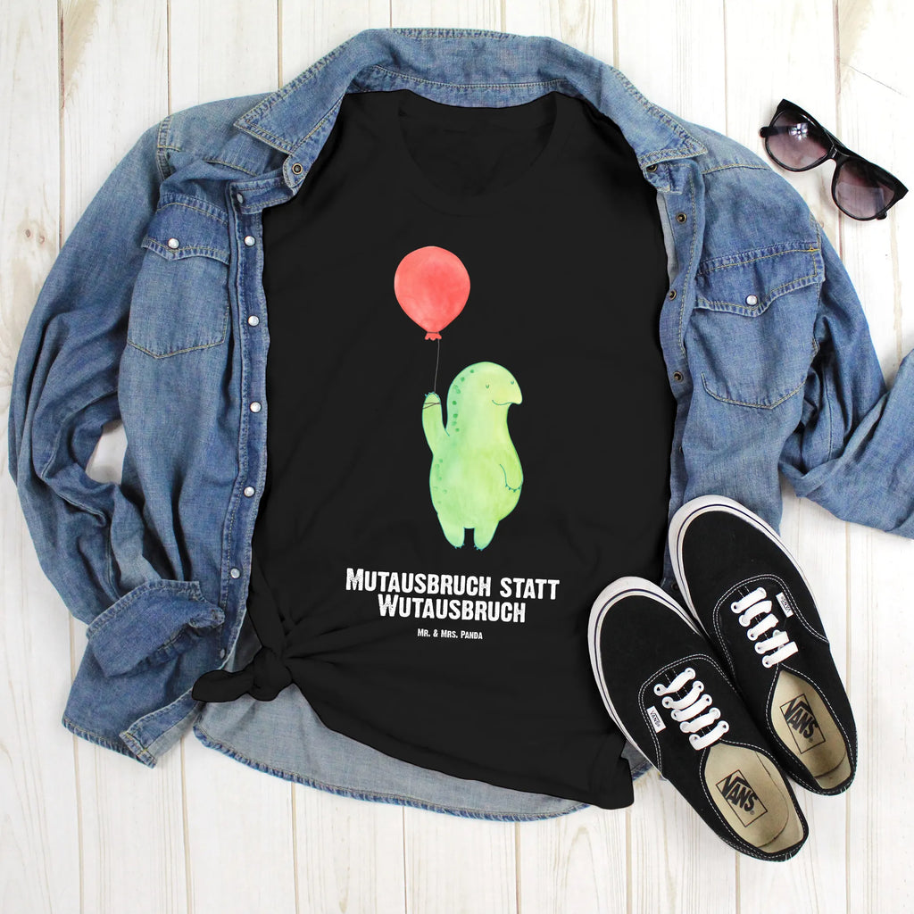 Personalisiertes T-Shirt Schildkröte Luftballon T-Shirt Personalisiert, T-Shirt mit Namen, T-Shirt mit Aufruck, Männer, Frauen, Wunschtext, Bedrucken, Schildkröte, Schildkröten, Mutausbruch, Motivation, Motivationsspruch