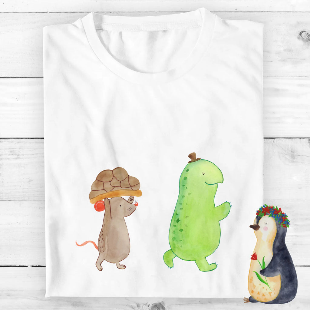 Personalisiertes T-Shirt Schildkröte & Maus T-Shirt Personalisiert, T-Shirt mit Namen, T-Shirt mit Aufruck, Männer, Frauen, Wunschtext, Bedrucken, Schildkröte, Maus, Freunde, Freundinnen, beste Freunde, beste Freundinnen