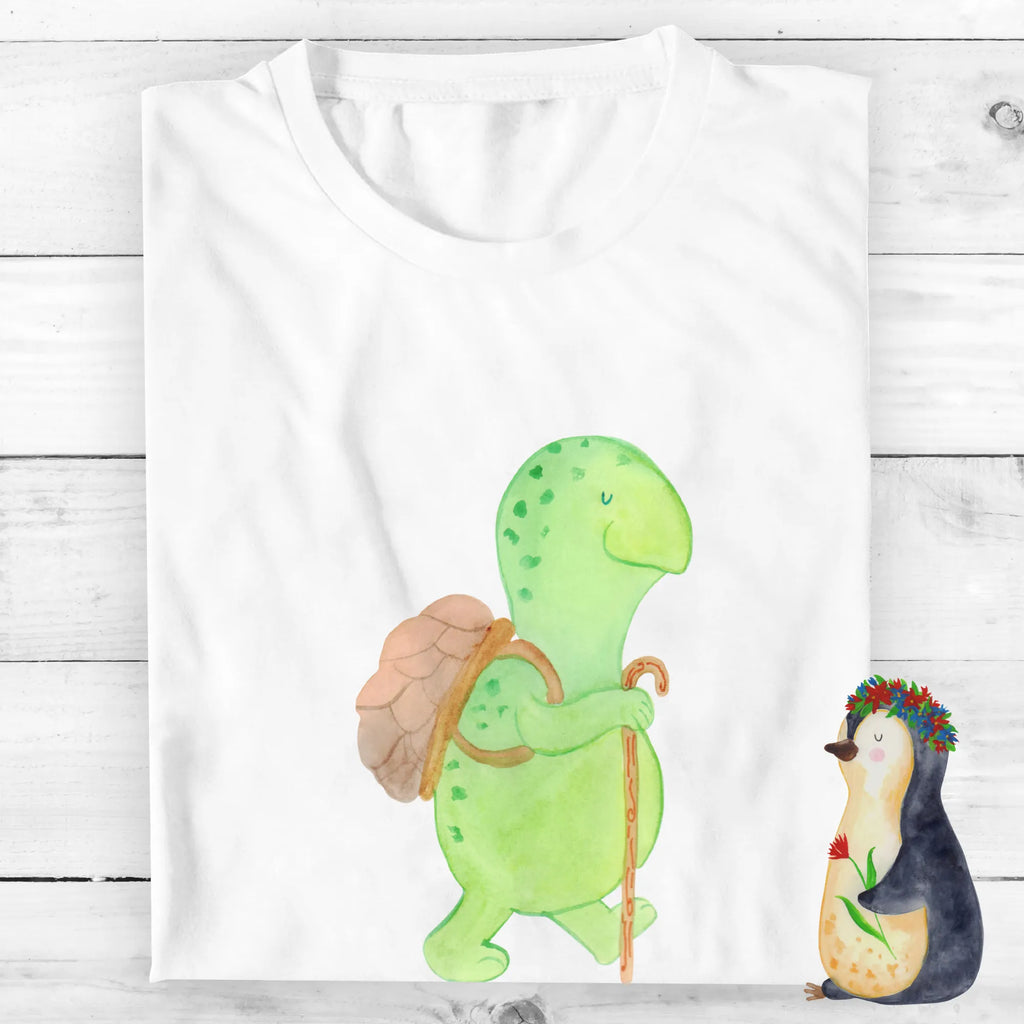 Personalisiertes T-Shirt Schildkröte Wanderer T-Shirt Personalisiert, T-Shirt mit Namen, T-Shirt mit Aufruck, Männer, Frauen, Wunschtext, Bedrucken, Schildkröte, Schildkröten, Motivation, Motivationsspruch, Motivationssprüche, Neuanfang