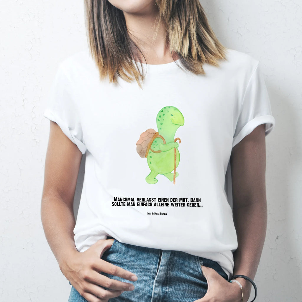 Personalisiertes T-Shirt Schildkröte Wanderer T-Shirt Personalisiert, T-Shirt mit Namen, T-Shirt mit Aufruck, Männer, Frauen, Wunschtext, Bedrucken, Schildkröte, Schildkröten, Motivation, Motivationsspruch, Motivationssprüche, Neuanfang