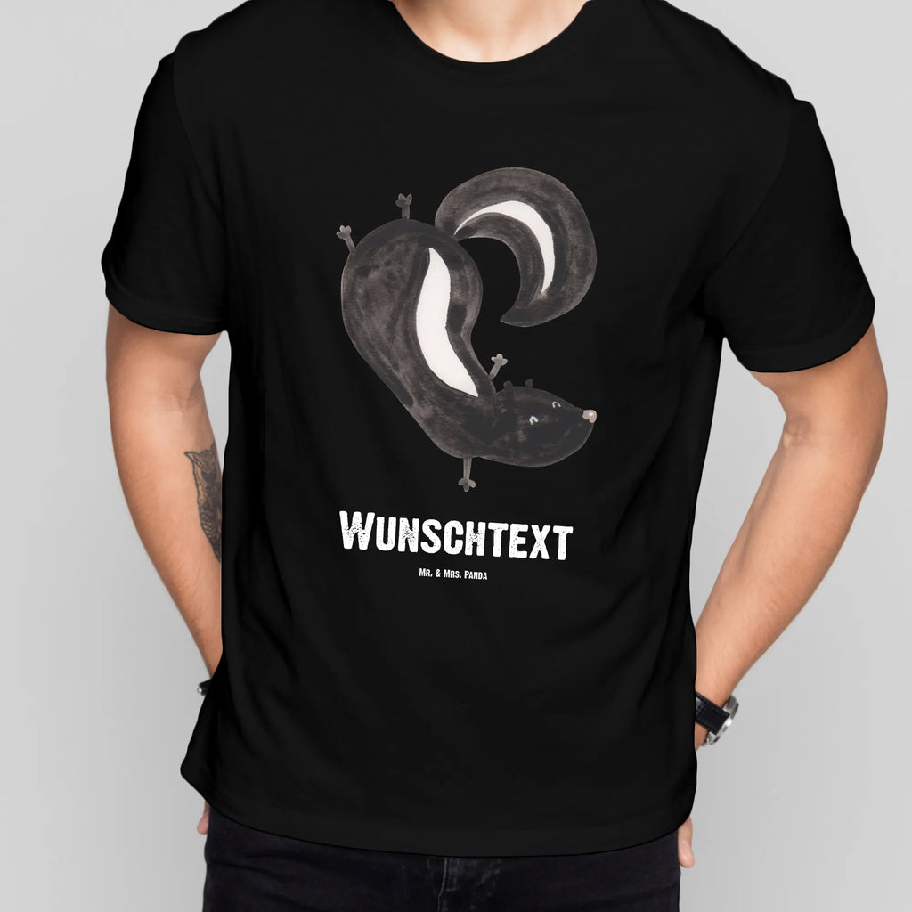 Personalisiertes T-Shirt Stinktier Handstand T-Shirt Personalisiert, T-Shirt mit Namen, T-Shirt mit Aufruck, Männer, Frauen, Wunschtext, Bedrucken, Stinktier, Skunk, Wildtier, Raubtier, Stinker, Stinki, Spielplatz, verpielt, Kind