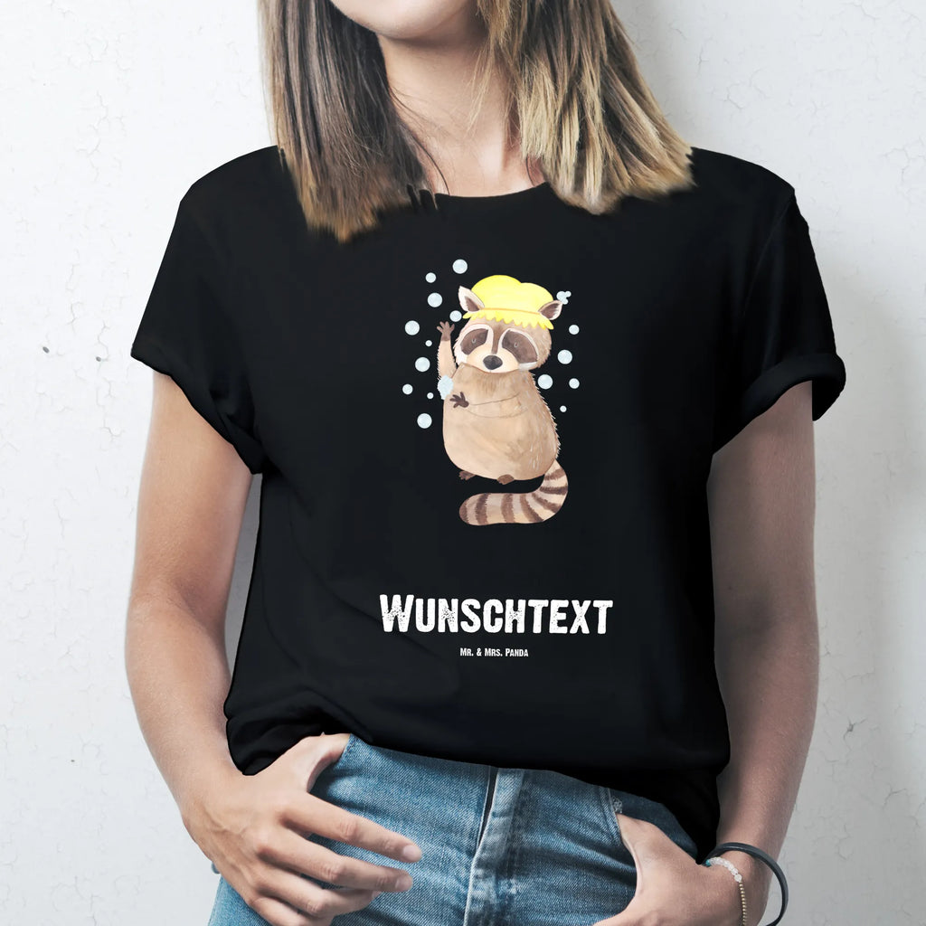 Personalisiertes T-Shirt Waschbär T-Shirt Personalisiert, T-Shirt mit Namen, T-Shirt mit Aufruck, Männer, Frauen, Wunschtext, Bedrucken, Tiermotive, Gute Laune, lustige Sprüche, Tiere, Waschbär, Tagträumen, Plan, Fröhlich, waschen, Seifenblasen