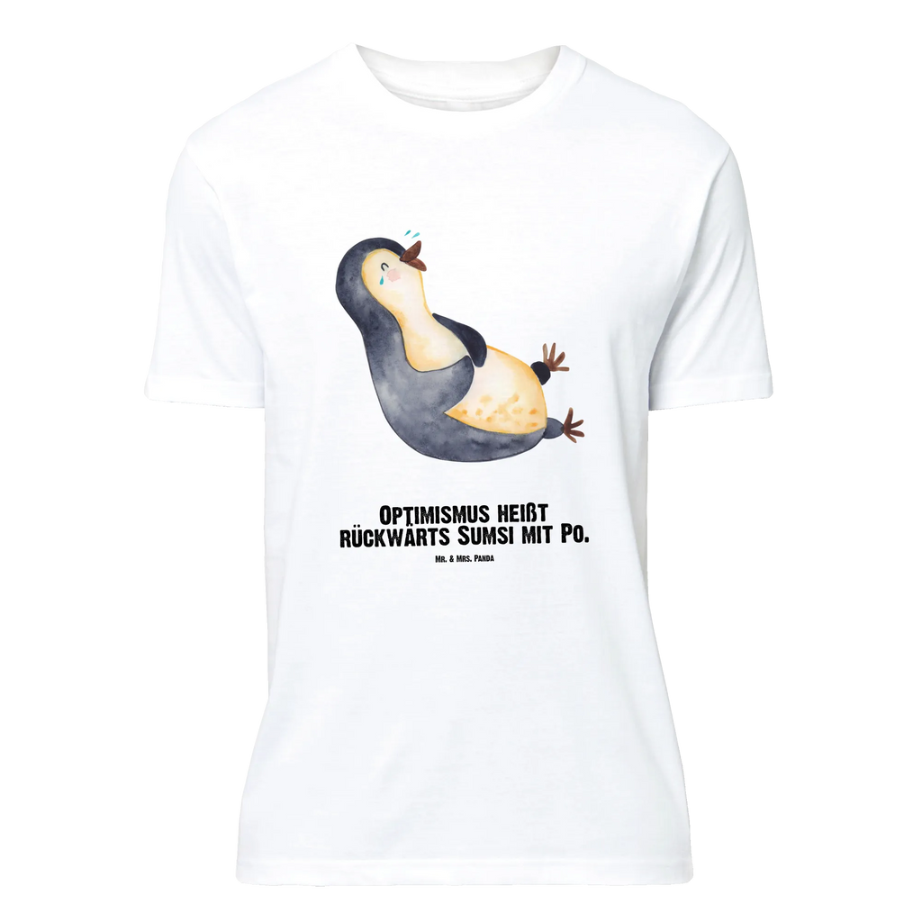 Personalisiertes T-Shirt Pinguin lachend T-Shirt Personalisiert, T-Shirt mit Namen, T-Shirt mit Aufruck, Männer, Frauen, Wunschtext, Bedrucken, Pinguin, Pinguine, lustiger Spruch, Optimismus, Fröhlich, Lachen, Humor, Fröhlichkeit