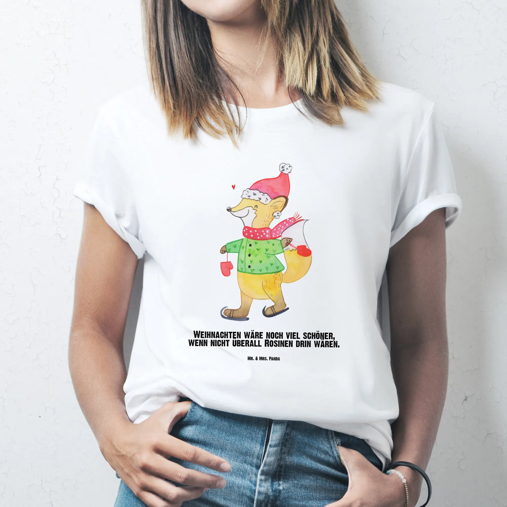 Personalisiertes T-Shirt Fuchs  Schlittschuhe T-Shirt Personalisiert, T-Shirt mit Namen, T-Shirt mit Aufruck, Männer, Frauen, Wunschtext, Bedrucken, Winter, Weihnachten, Weihnachtsdeko, Nikolaus, Advent, Heiligabend, Wintermotiv, Weihnachtsmann, Weihnachtstage, Weihnachtsbaum, Tannenbaum, Weihnachtszeit