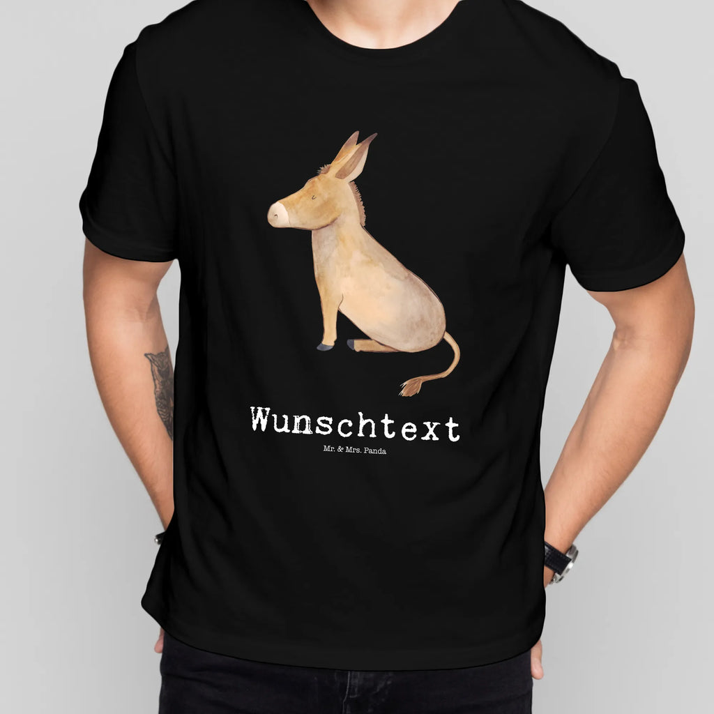 Personalisiertes T-Shirt Esel T-Shirt Personalisiert, T-Shirt mit Namen, T-Shirt mit Aufruck, Männer, Frauen, Wunschtext, Bedrucken, Tiermotive, Gute Laune, lustige Sprüche, Tiere, Esel, Weisheit, Lebensmut, Lebensglück, Ziel, Lebensziel, Mut, erfolg, tapferkeit, positive gedanken, zuversicht