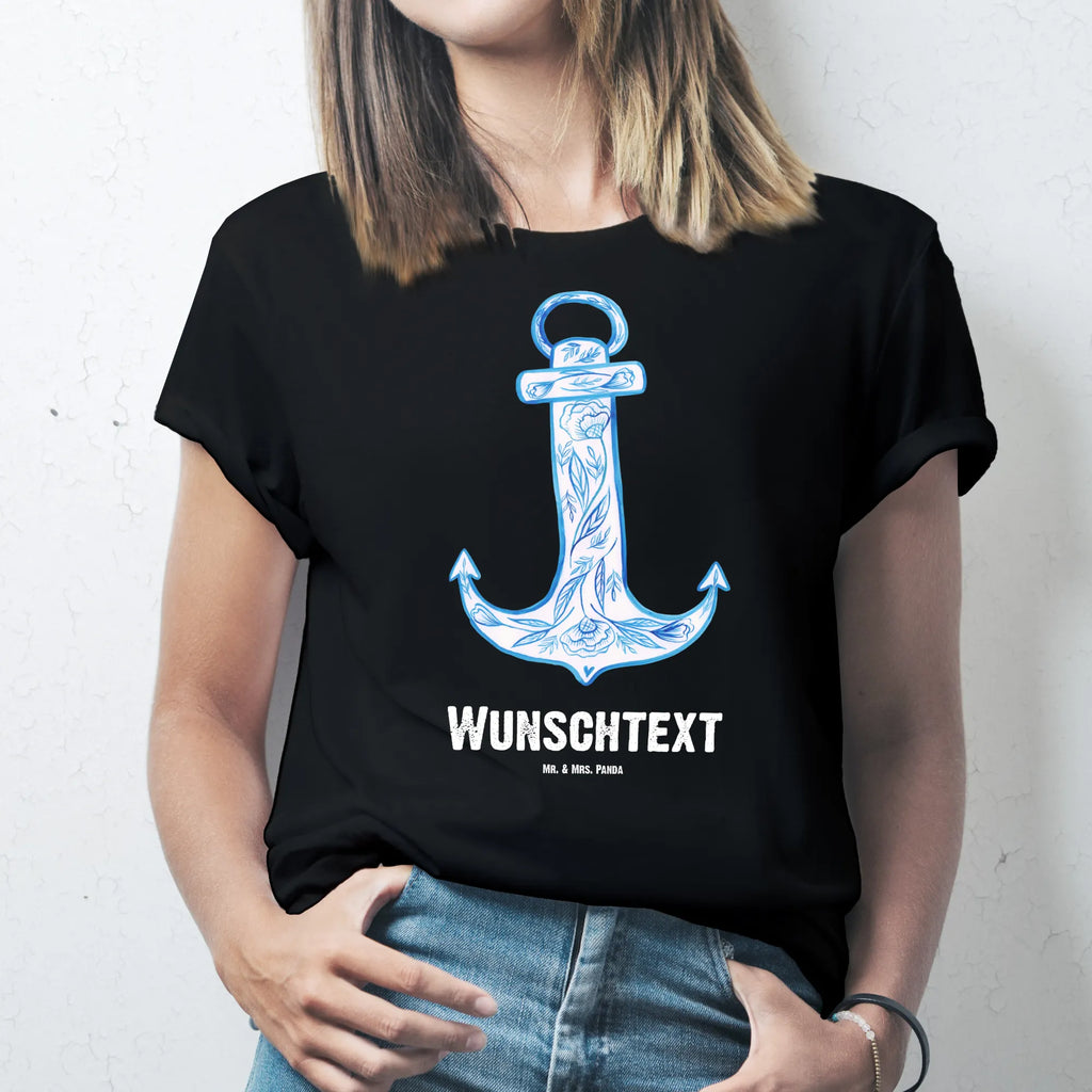 Personalisiertes T-Shirt Anker Blau T-Shirt Personalisiert, T-Shirt mit Namen, T-Shirt mit Aufruck, Männer, Frauen, Wunschtext, Bedrucken, Tiermotive, Gute Laune, lustige Sprüche, Tiere