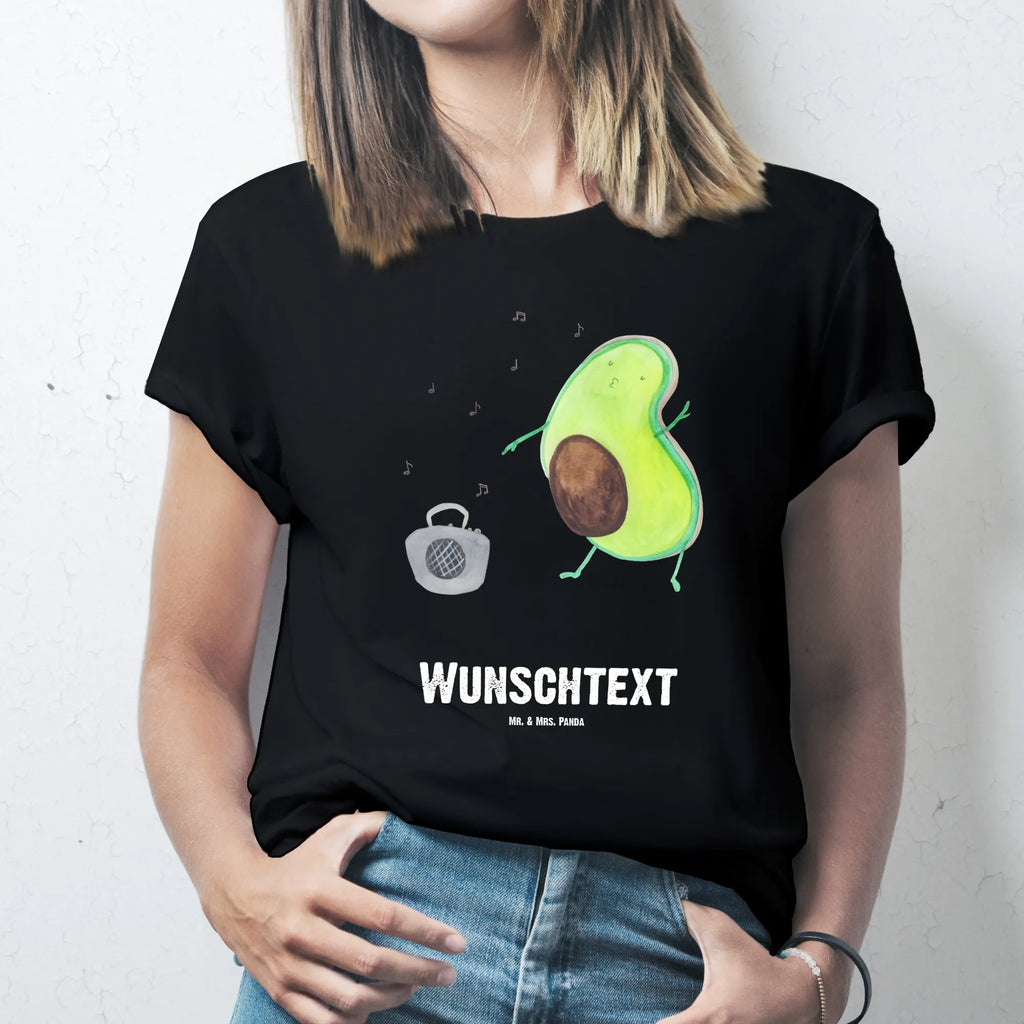 Personalisiertes T-Shirt Avocado tanzt T-Shirt Personalisiert, T-Shirt mit Namen, T-Shirt mit Aufruck, Männer, Frauen, Wunschtext, Bedrucken, Avocado, Veggie, Vegan, Gesund