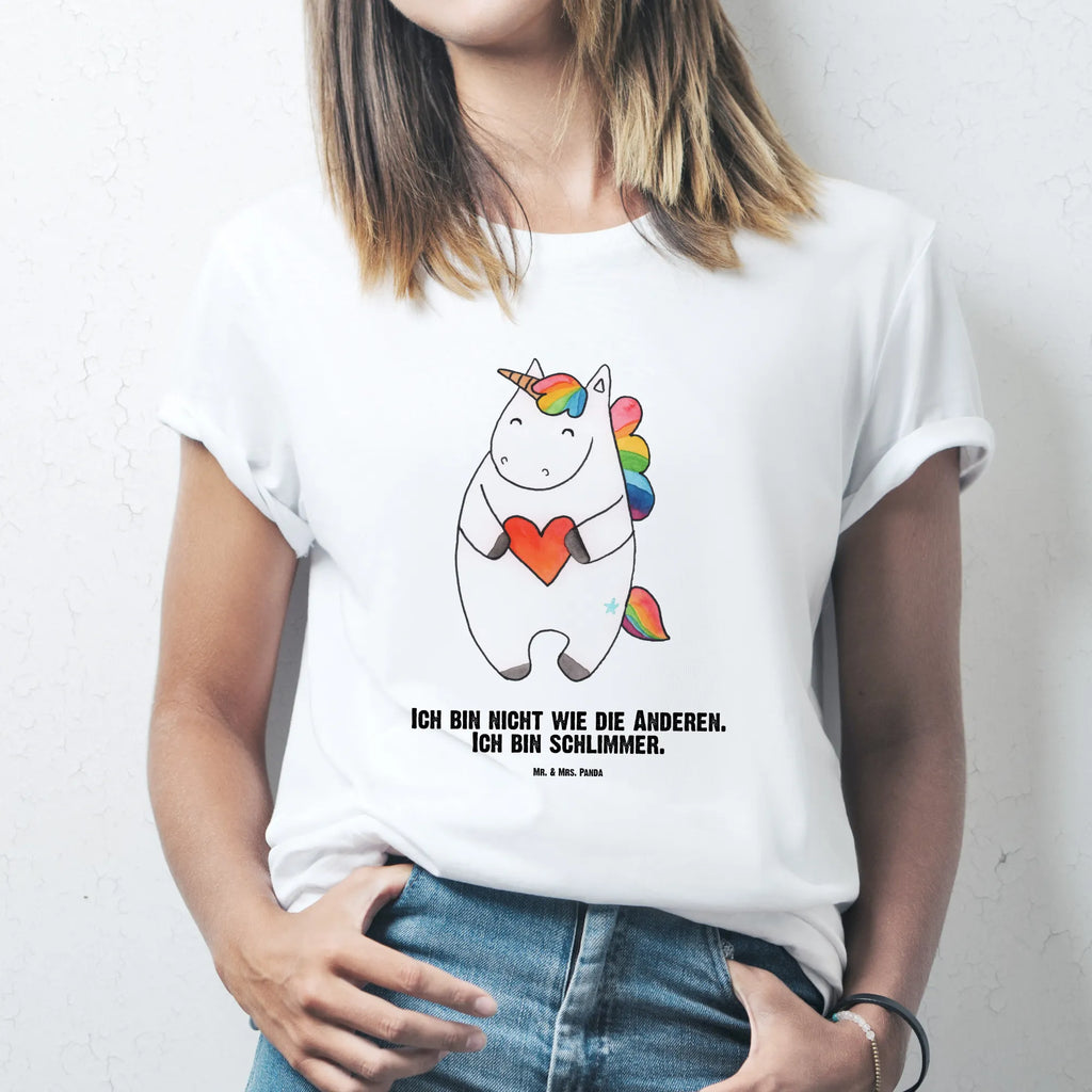 Personalisiertes T-Shirt Einhorn Herz T-Shirt Personalisiert, T-Shirt mit Namen, T-Shirt mit Aufruck, Männer, Frauen, Wunschtext, Bedrucken, Einhorn, Einhörner, Einhorn Deko, Pegasus, Unicorn, Herz, schlimm, böse, witzig, lustig, Freundin, anders, bunt