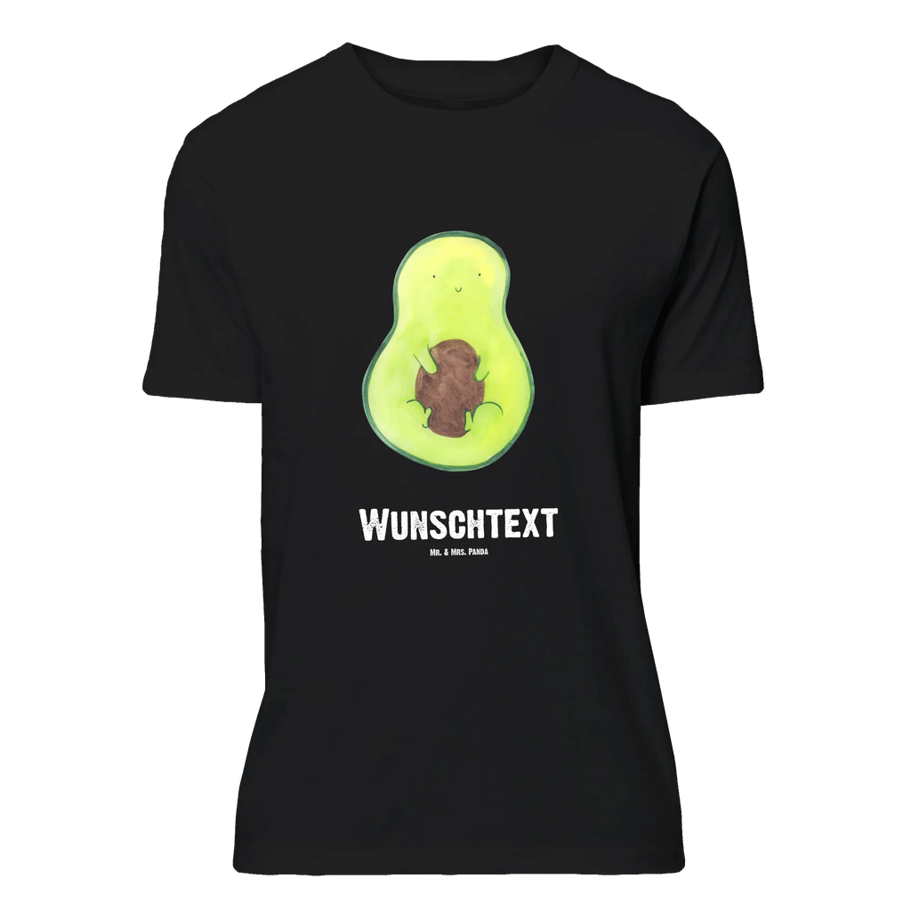 Personalisiertes T-Shirt Avocado mit Kern T-Shirt Personalisiert, T-Shirt mit Namen, T-Shirt mit Aufruck, Männer, Frauen, Wunschtext, Bedrucken, Avocado, Veggie, Vegan, Gesund, Avokado, Avocadokern, Kern, Pflanze, Spruch Leben