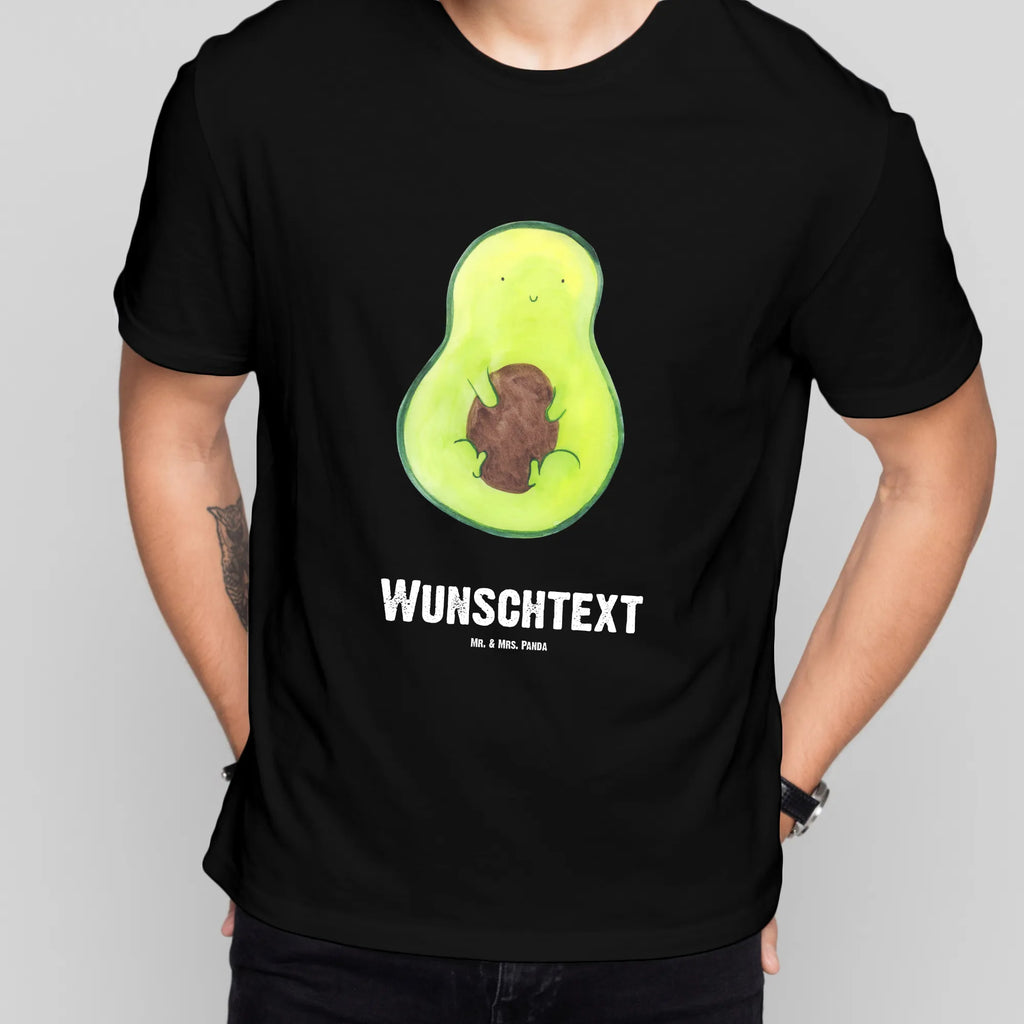 Personalisiertes T-Shirt Avocado mit Kern T-Shirt Personalisiert, T-Shirt mit Namen, T-Shirt mit Aufruck, Männer, Frauen, Wunschtext, Bedrucken, Avocado, Veggie, Vegan, Gesund, Avokado, Avocadokern, Kern, Pflanze, Spruch Leben