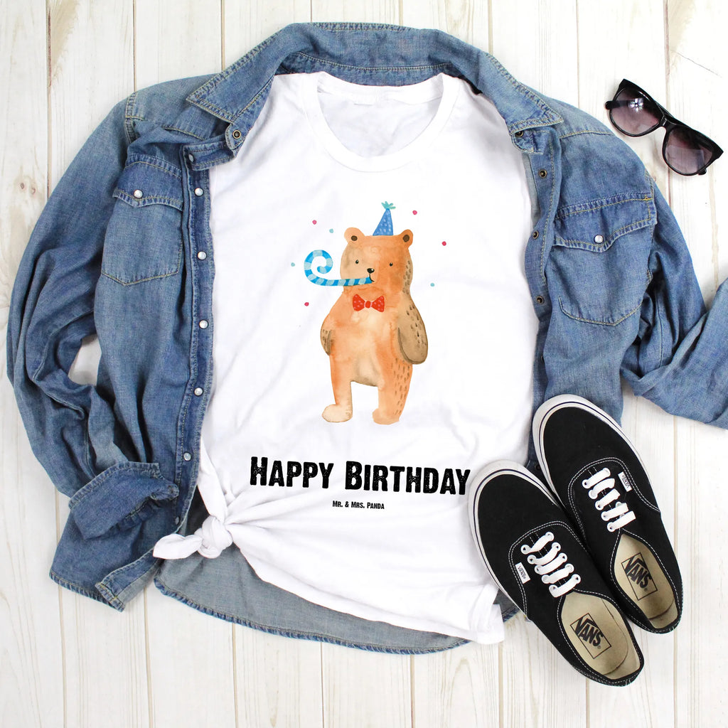 Personalisiertes T-Shirt Birthday Bär T-Shirt Personalisiert, T-Shirt mit Namen, T-Shirt mit Aufruck, Männer, Frauen, Wunschtext, Bedrucken, Bär, Teddy, Teddybär, Happy Birthday, Alles Gute, Glückwunsch, Geburtstag