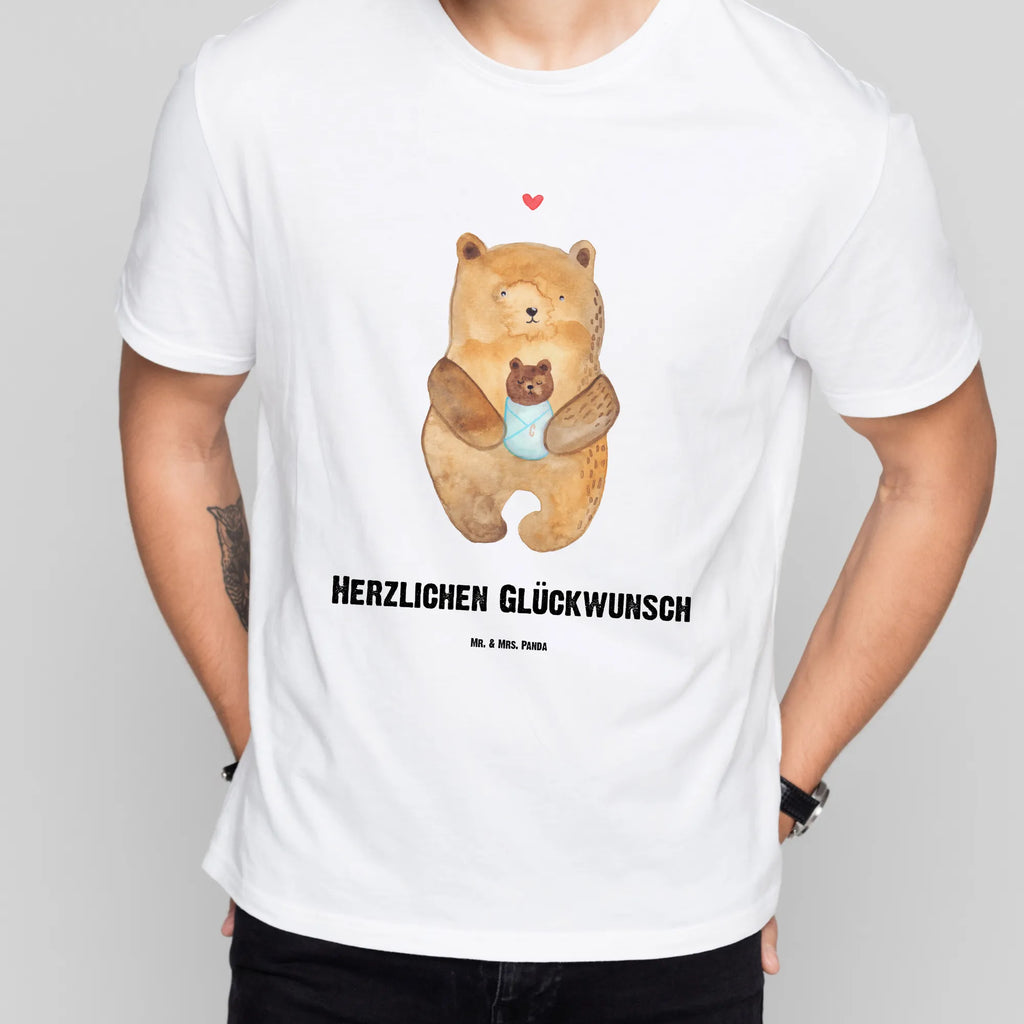 Personalisiertes T-Shirt Bär mit Baby T-Shirt Personalisiert, T-Shirt mit Namen, T-Shirt mit Aufruck, Männer, Frauen, Wunschtext, Bedrucken, Bär, Teddy, Teddybär, Eltern, Mutter, Baby, Taufe, Geburt, Nichte, Neffe, Enkel, Enkelin, Täufling, Geburtstag, Glückwunsch