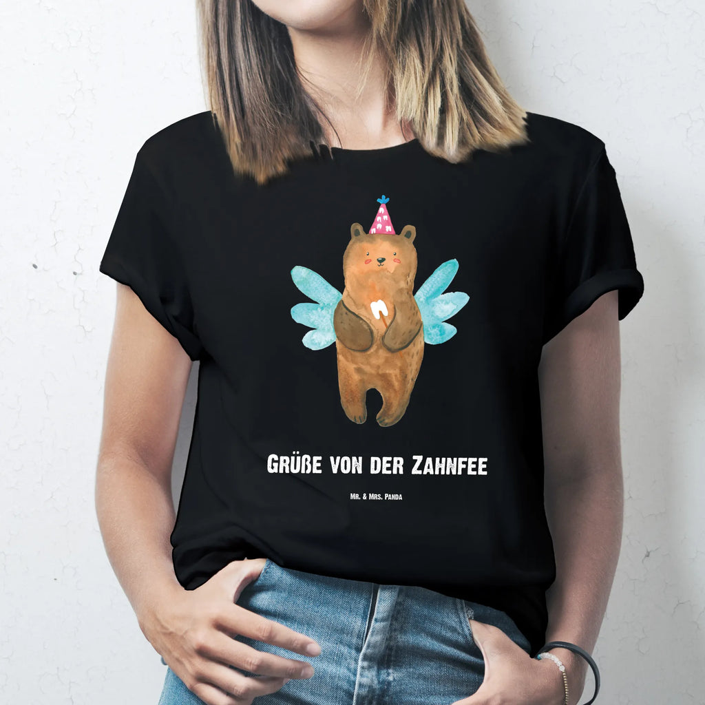 Personalisiertes T-Shirt Zahnfee Bär T-Shirt Personalisiert, T-Shirt mit Namen, T-Shirt mit Aufruck, Männer, Frauen, Wunschtext, Bedrucken, Bär, Teddy, Teddybär, Zahnfee, Fee, Milchzahn, Erster Zahn